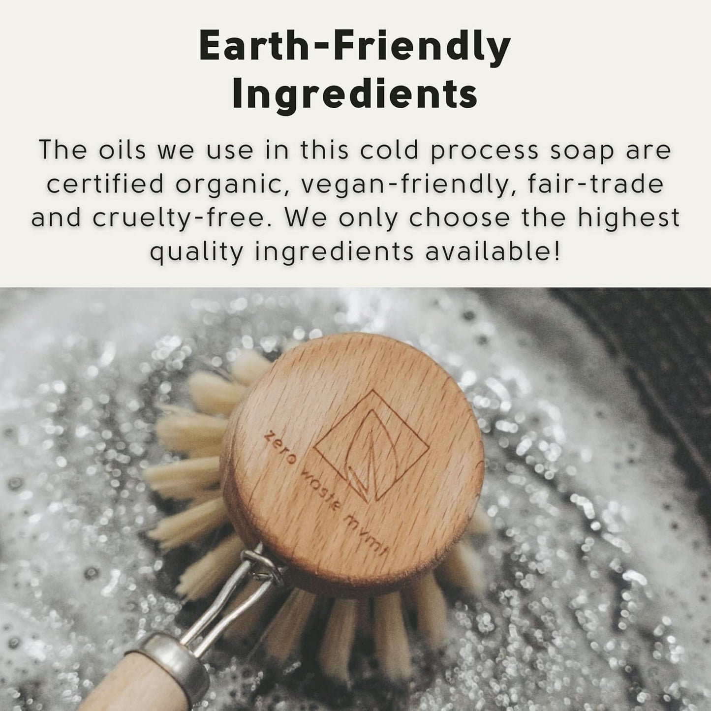 Zero Waste Dish Washing Bundle Kit | Eco-Friendly Solid Dish Soap Bar, Cedar Tray, Bamboo Pot Brush | Organic, Vegan, Non-Tox Dish Soap | 3pc. Set