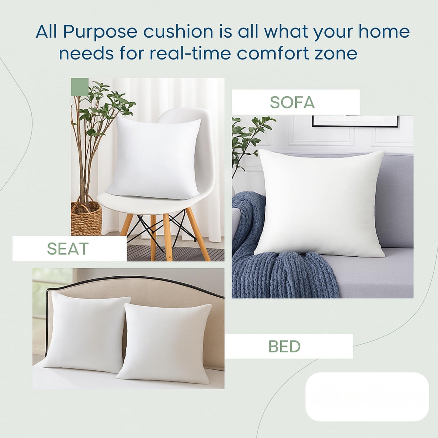 Lane Linen Pillow Inserts 12x20 (Set of 4) – Down Alternative Throw Pillows for Couch, Bed & Sofa - Soft Fluffy Decorative Stuffer Pillows for Indoor & Outdoor Use