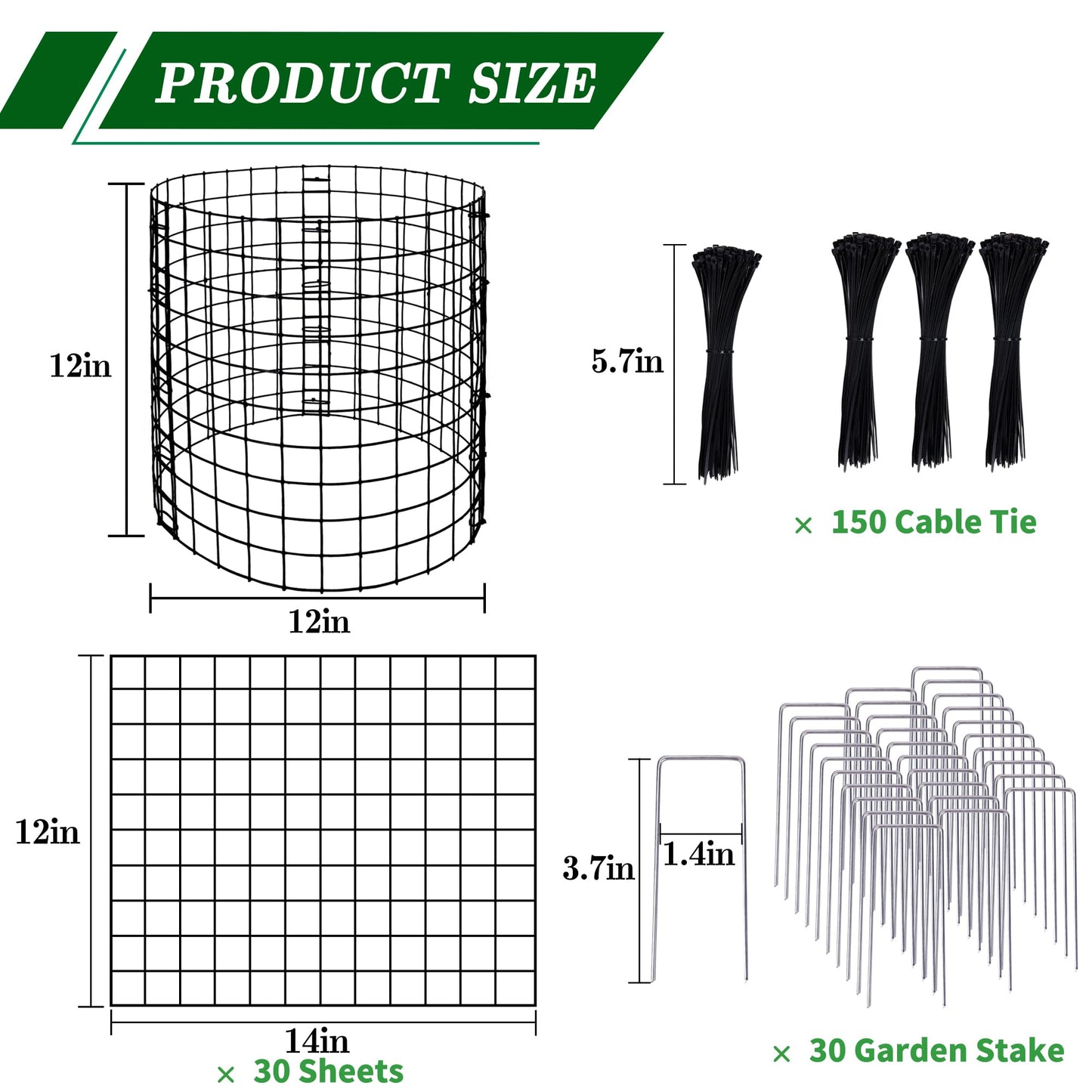 10 Packs Wire Plant Protector from Animals - 12" H X 12" D Metal Mesh Plant Cage Covers - Sturdy Garden Bunny Barricades Chicken Wire Cloche for Plants Shrubs Vegetables Flowers