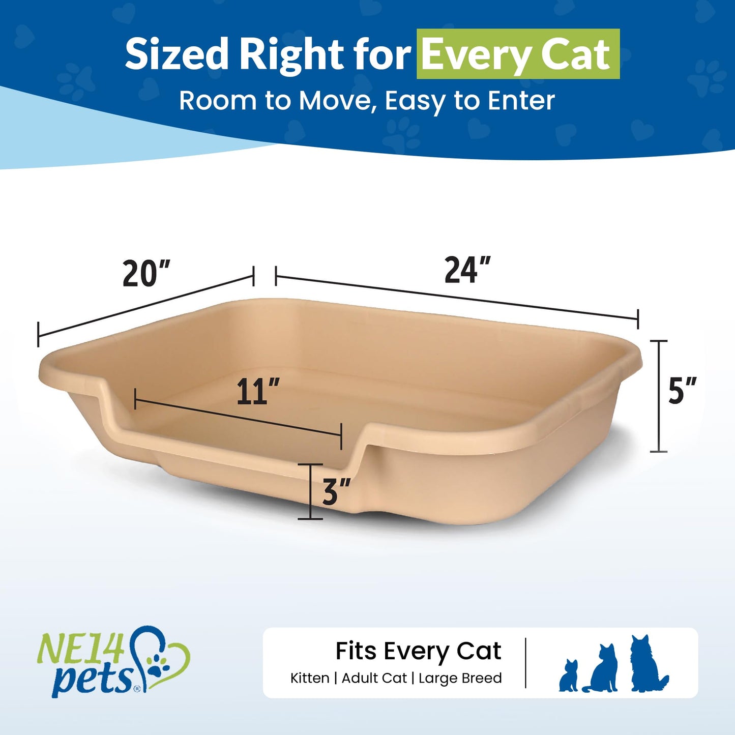 Kitty Go Here Senior Cat Litter Box for the Kitties that can't cope with a traditional litter box.