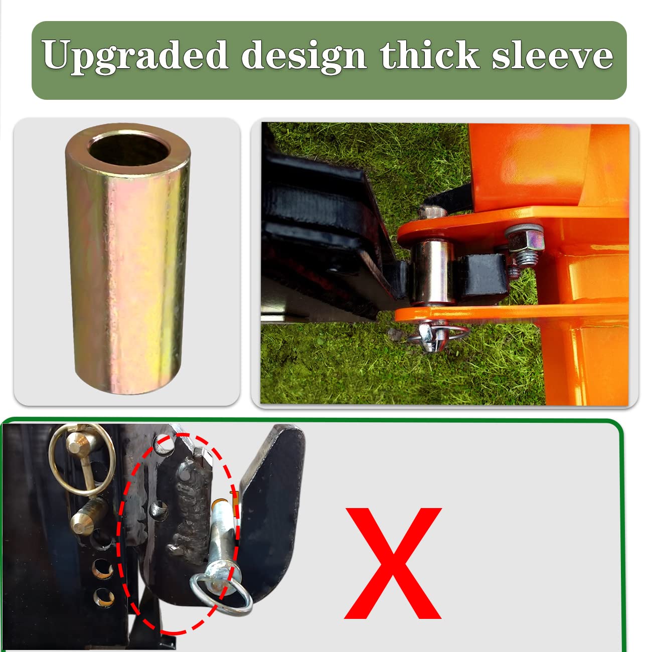 C CLINK Versatile Quick Hitch Adapter with Adapter Sleeve Used to Adjust Top Link Bracket Movements Fit for Category 1 Quick Hitch Made of Integral Casting