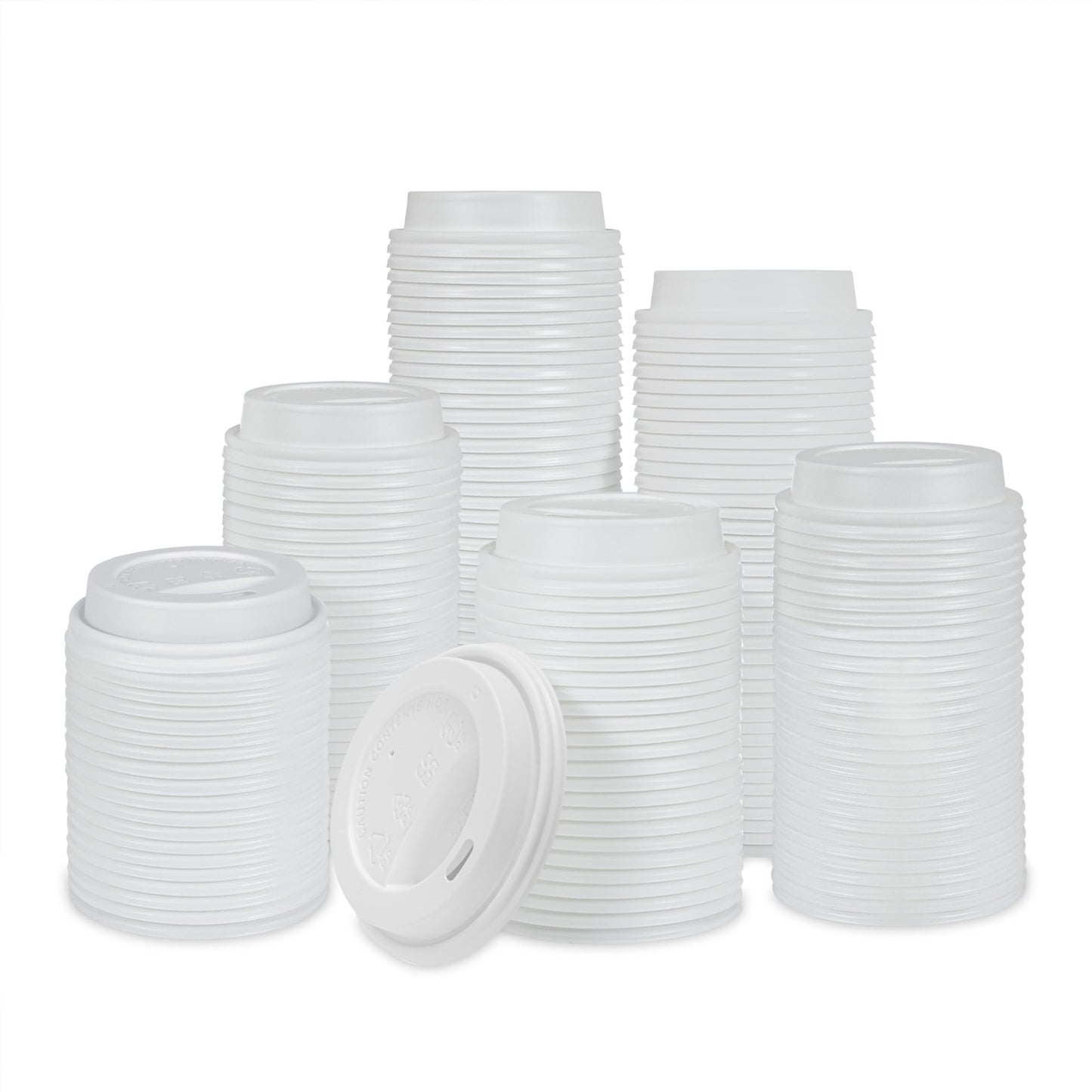 Café Express 500 Count, 80mm BPA- Free Clear Disposable Plastic Coffee Cup Lids, Fits 8 oz Paper Cups