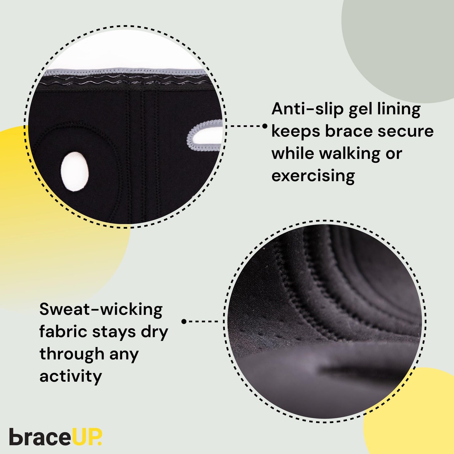 BraceUP Plus Size Knee Brace – 2XL to 5XL Knee Support for Knee Pain, Man and Woman knee brace plus size (4XL-5XL)