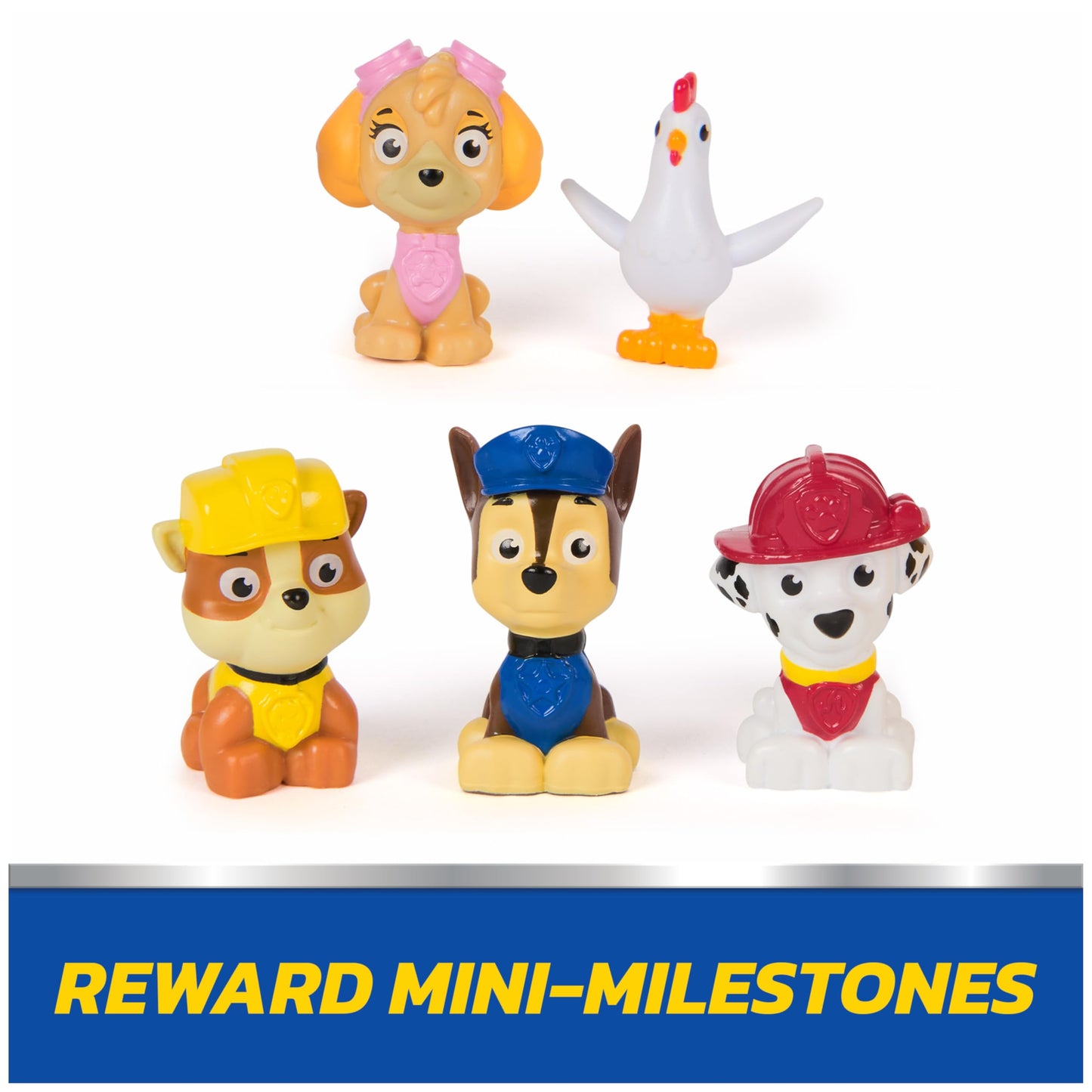 PAW Patrol Rewards Box Gift Pack, 8 Mini PAW Patrol Figures, 2 Animal Figures, 4 Sticker Sheets & 1 Pup Squad Racer, Kids Toys for Boys & Girls Ages 3 and Up