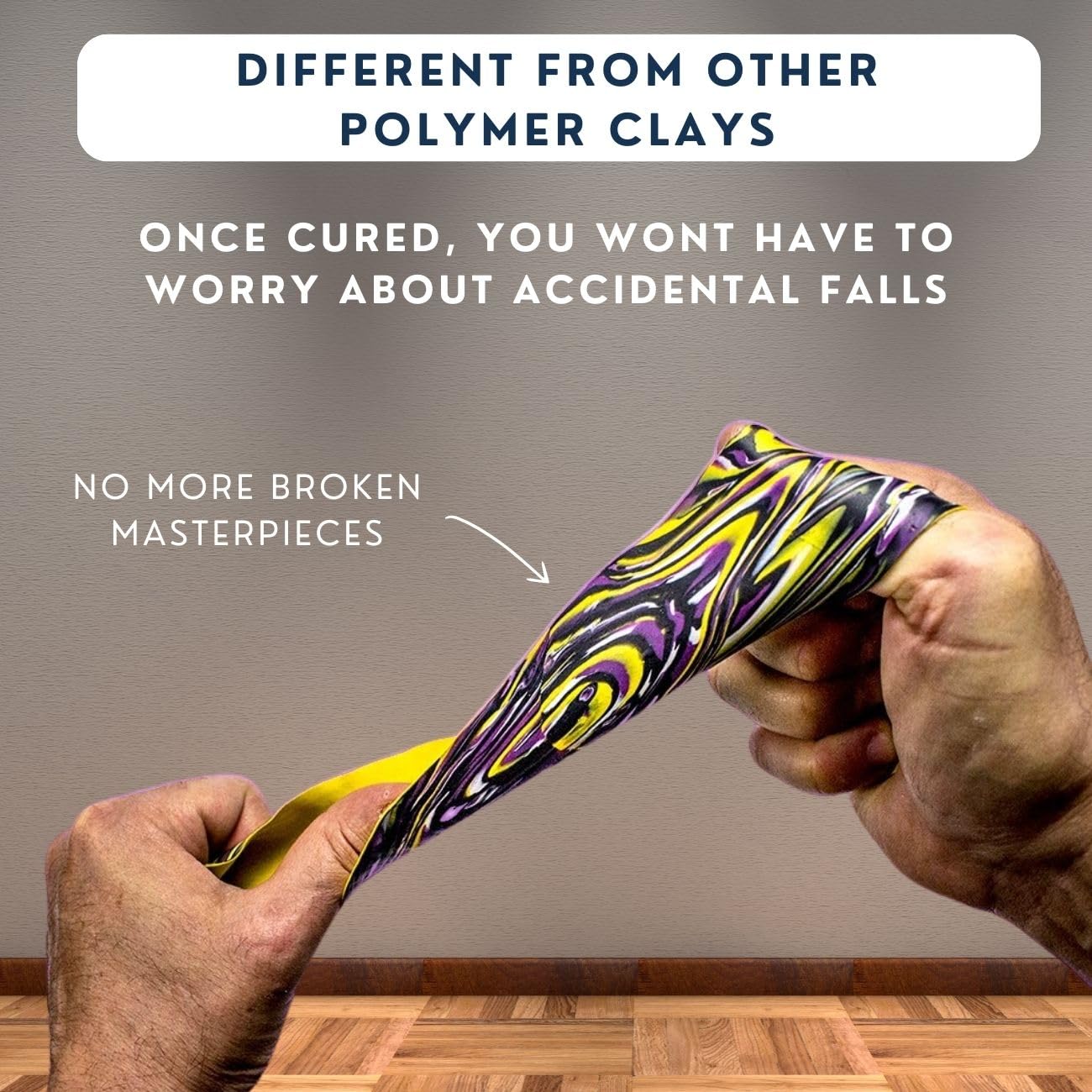 Andwing Cosclay Sculpt - Soft Gray - Flexible Polymer Clay (1lb)