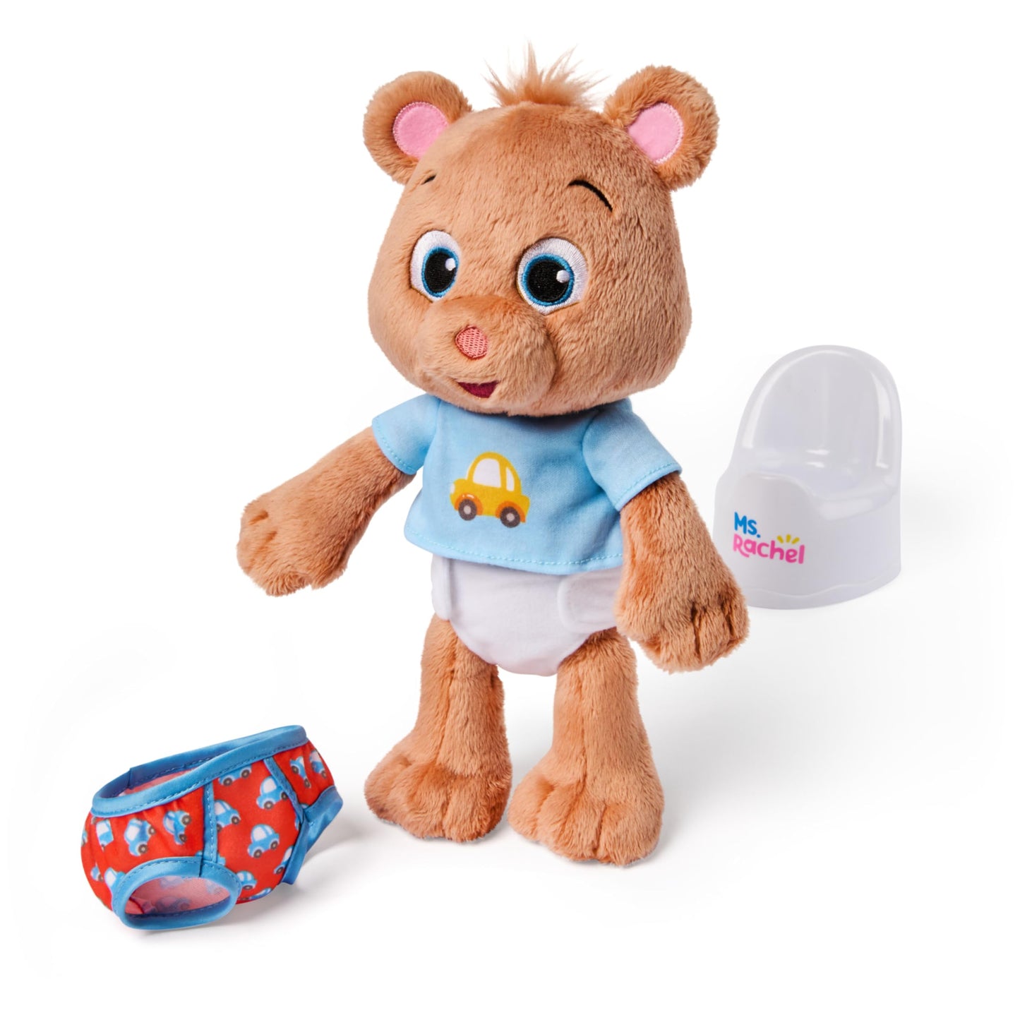 Ms. Rachel Potty Time with Bean, 11” Plush Teddy Bear with Play Toilet & Accessories, Toddler Toys for Girls & Boys for Ages 18 Months to 3+