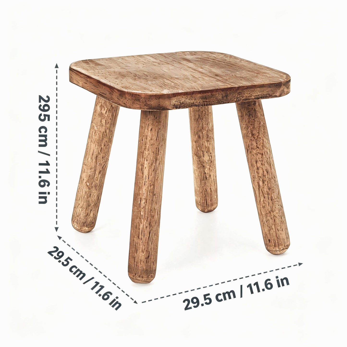 XIHESHIJ 11.6" Non-Slip Wooden Step Stool - Compact & Sturdy, 250 Lbs Capacity, Easy Assembly for Bedroom, Bathroom, Kitchen Toddler Chair Wooden Kids Desk (Walnut)