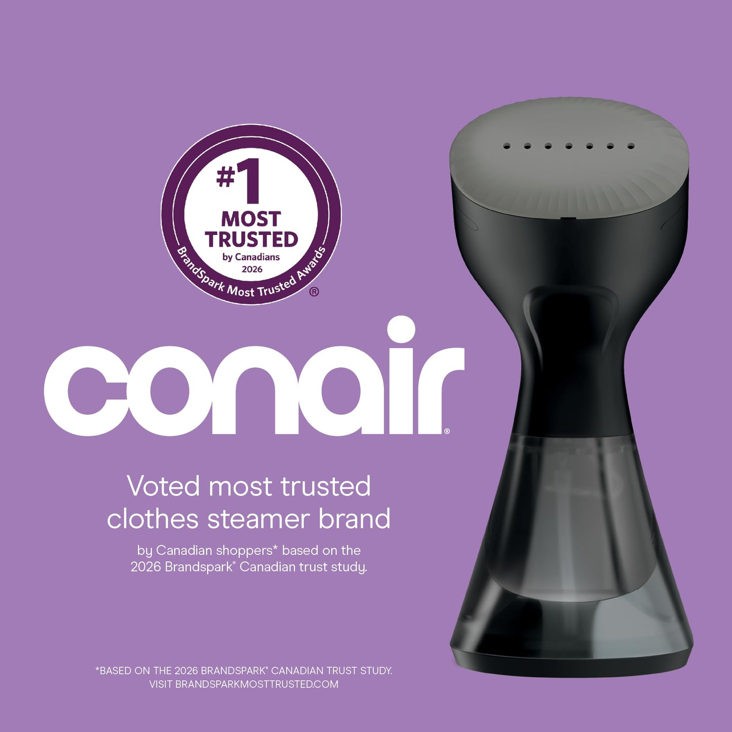 Conair Compact Garment Steamer for Clothes, 1100 watts, Small Size Tackles Big Wrinkles with Fast Heat Up