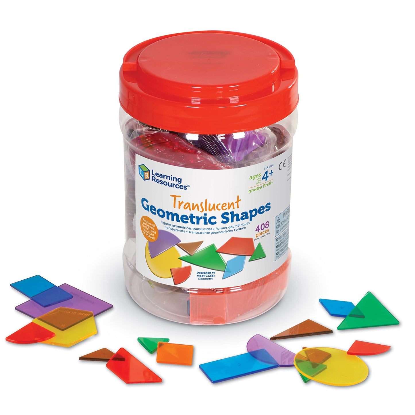 Learning Resources LER1766 Translucent Geometric Shapes