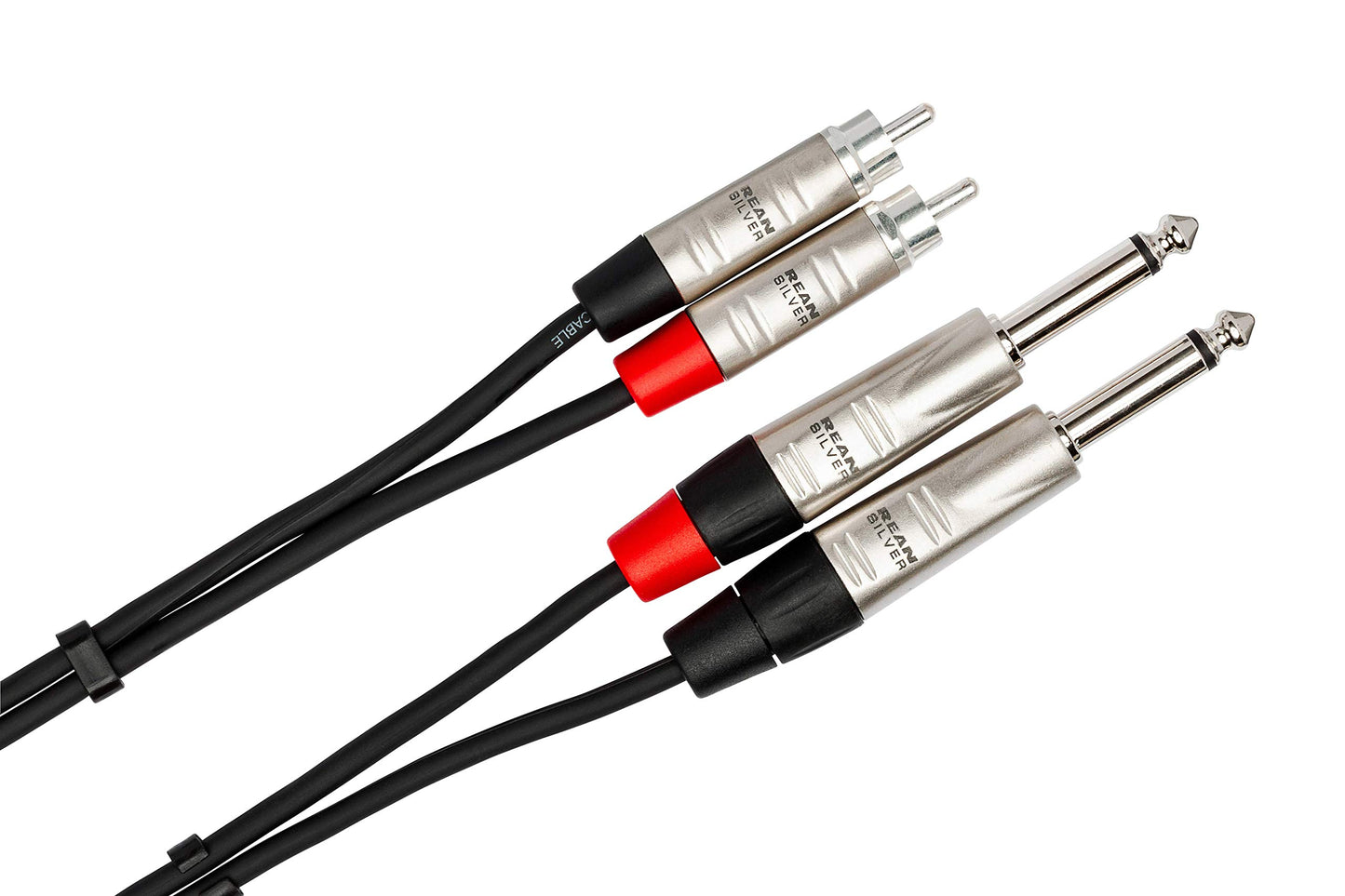 Hosa HPR-010X2 Pro Dual Cable 1/4-Inch TS - RCA 10 Feet