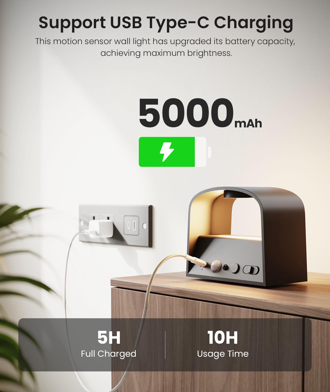 FULEN Up and Down Wall Sconces Set of Two with Motion Sensor Wall Lights,LED Wall Light with 5000mAh Rechargeable Battery Operated 3 Colors Brightness Dimmable Wall Lamp Remote Control Wall Mounted