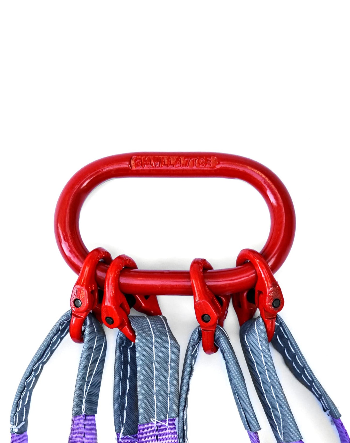 QWORK 5Ft Chain Sling, 3T Sling Chain, 6600lbs Chain Hoist, with 4 Legs Grab Hook and Adjuster, G80 Alloy Steel Engine Lift Chain Link Eye Hook Complete Rigging for Safe Towing and Handling of Cargo