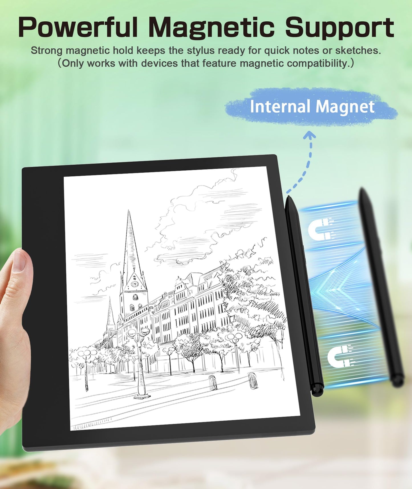 Ciscle Magnetic EMR Stylus Pen for Remarkable 2, with Eraser and 5 Pen Tips, 4096 Pressure Levels, Palm Rejection, Tilt Support, Replacement Digital Pen for Remarkable/Samsung/Wacom/Onyx EMR Devices