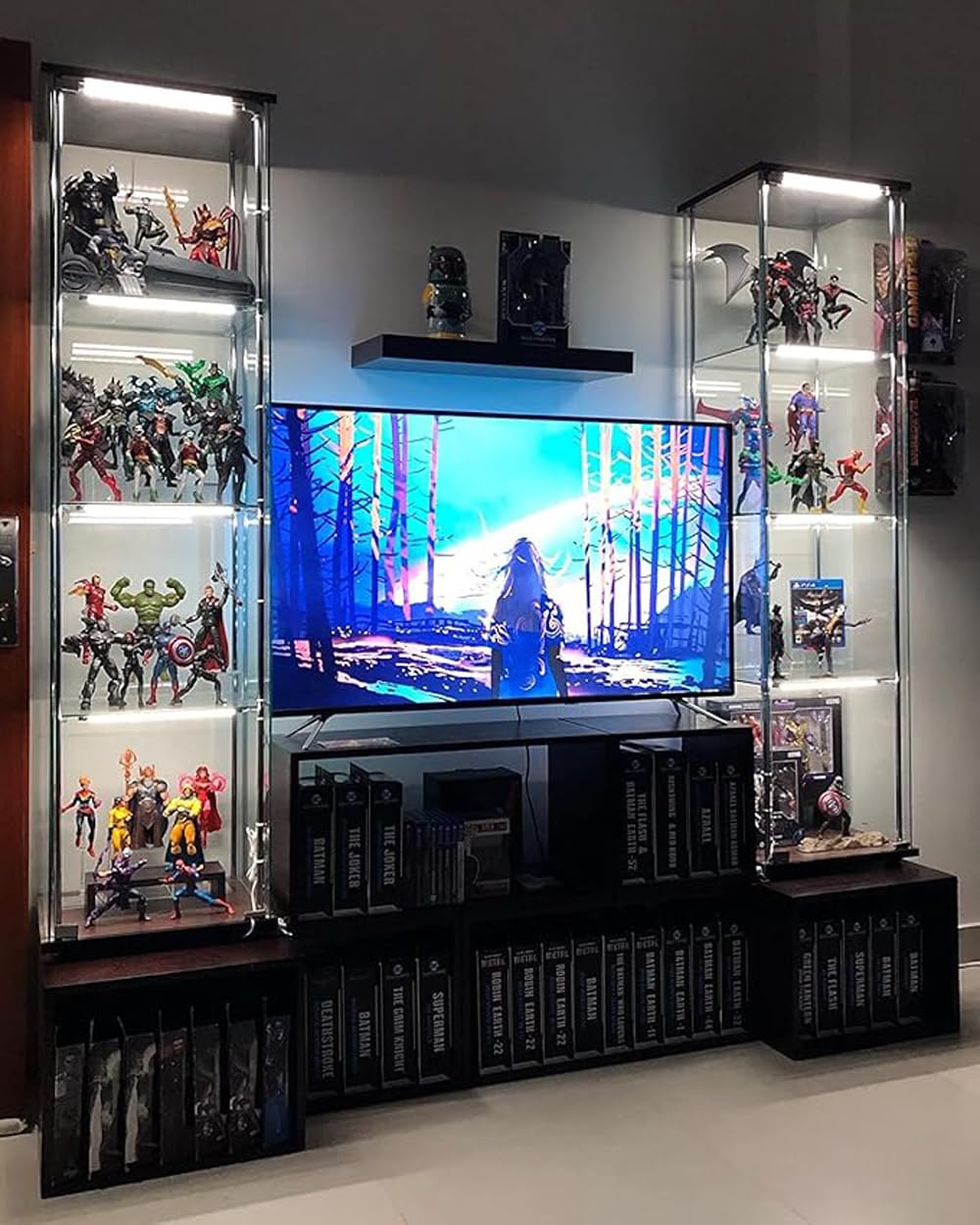 Cefrank LED Display Lights, (4) Strip Light Bars for Display Case Shelf Showcase Bookshelf Kitchen Workbench, Plug-in Under Cabinet Lighting - (6000K, Cool White)