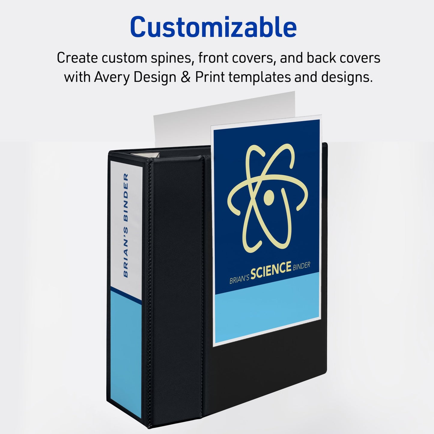 Avery Heavy-Duty Reference View Binder with 5 Inch EZD Rings, Black (79606)