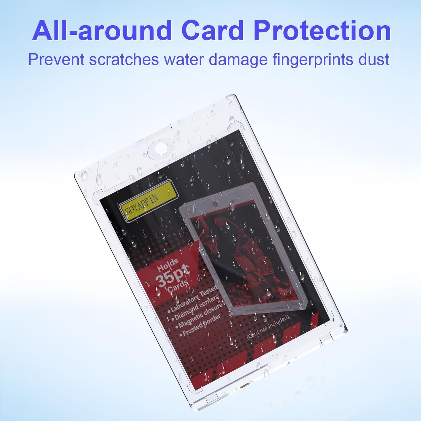50 Pcs 35 PT Magnetic Card Holder for Trading Card,Top Loaders for Cards,Trading Card Sleeves,Baseball Football Hockey Sports Card Game Card Protective Card Holder