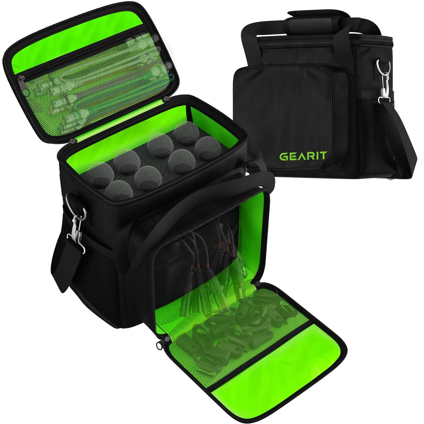 GEARit Padded Softcase for 8 Microphones and Accessories (mics not Included)