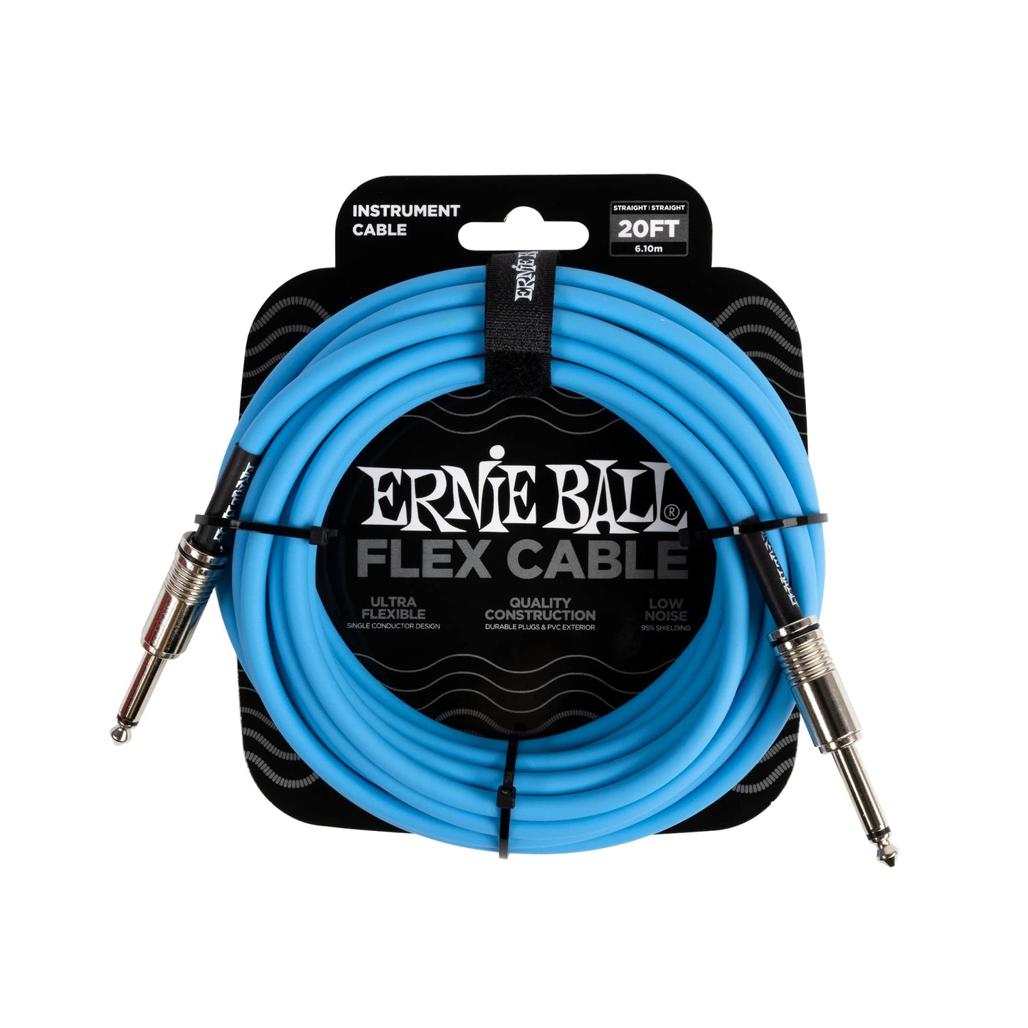 Ernie Ball Instrument Cable, Blue, 20ft (P06417)