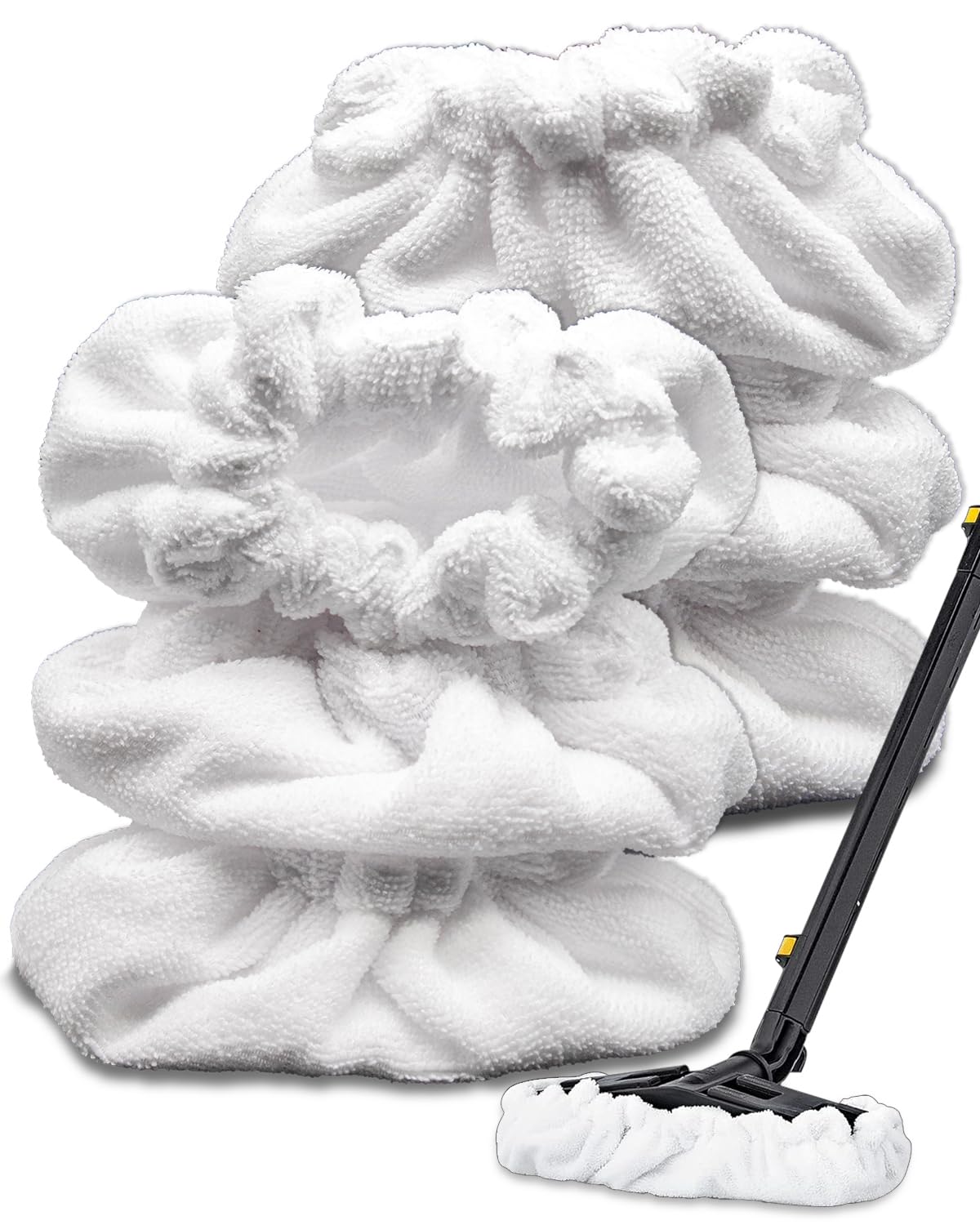 Steam Cleaner Accessories, Large Bonnets Rectangle Compatible with Dupray Neat Steam Cleaner, Reusable Steam Mop Pads Microfiber Bonnet Steam Cleaning Pads (Double-Layer) -6 Pack