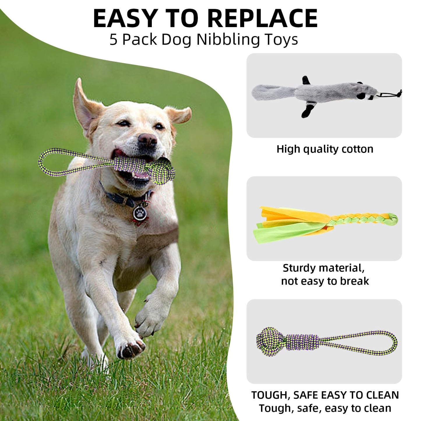 COM4SPORT Flirt Pole for Dogs, Extendable Dog Flirt Pole with Detachable Interactive Toys Teaser Wand with Lure Chewing Toy for Outdoor Exercise & Training Interactive Toys Heavy Duty Dog Toy