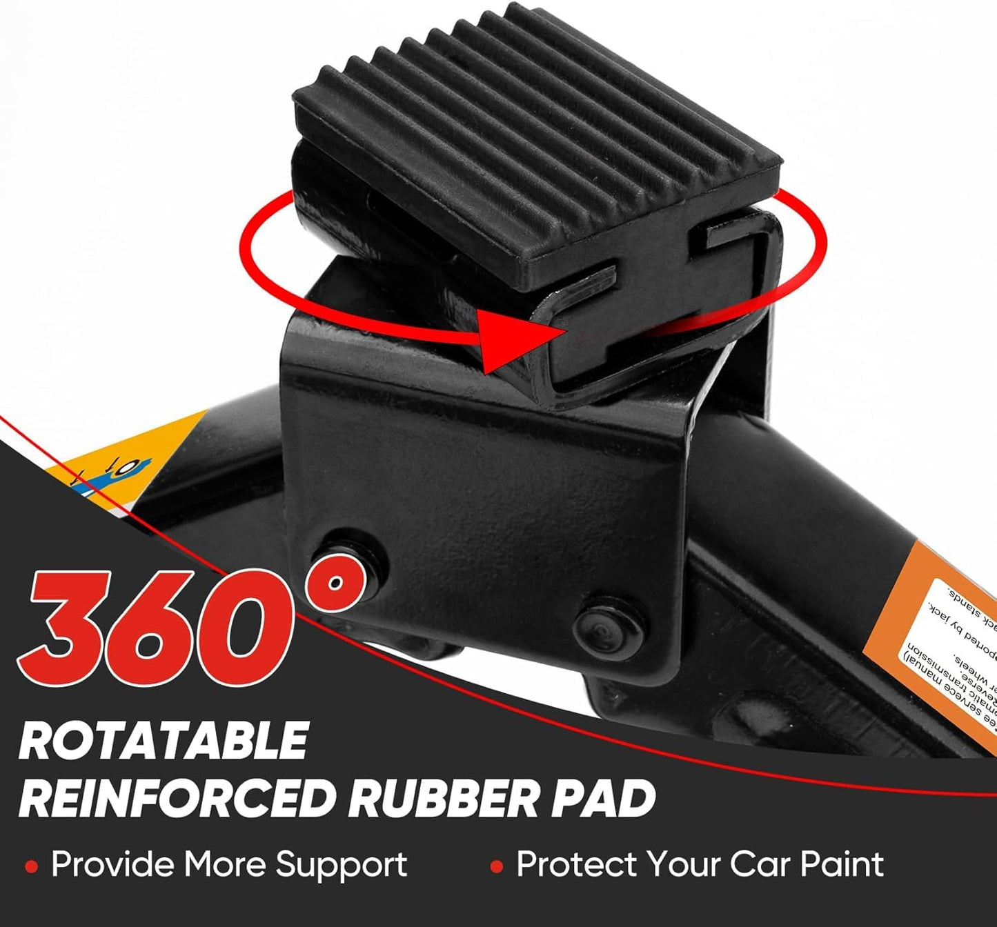 SHALL Scissor Jack Kit - 2 Ton (4409lbs) - Extended & Widened Base, 360° Rotatable Rubber Pad - Tire Change Kit with Ratchet & Lug Wrench - Universal Car Jack for Emergency Roadside Needs