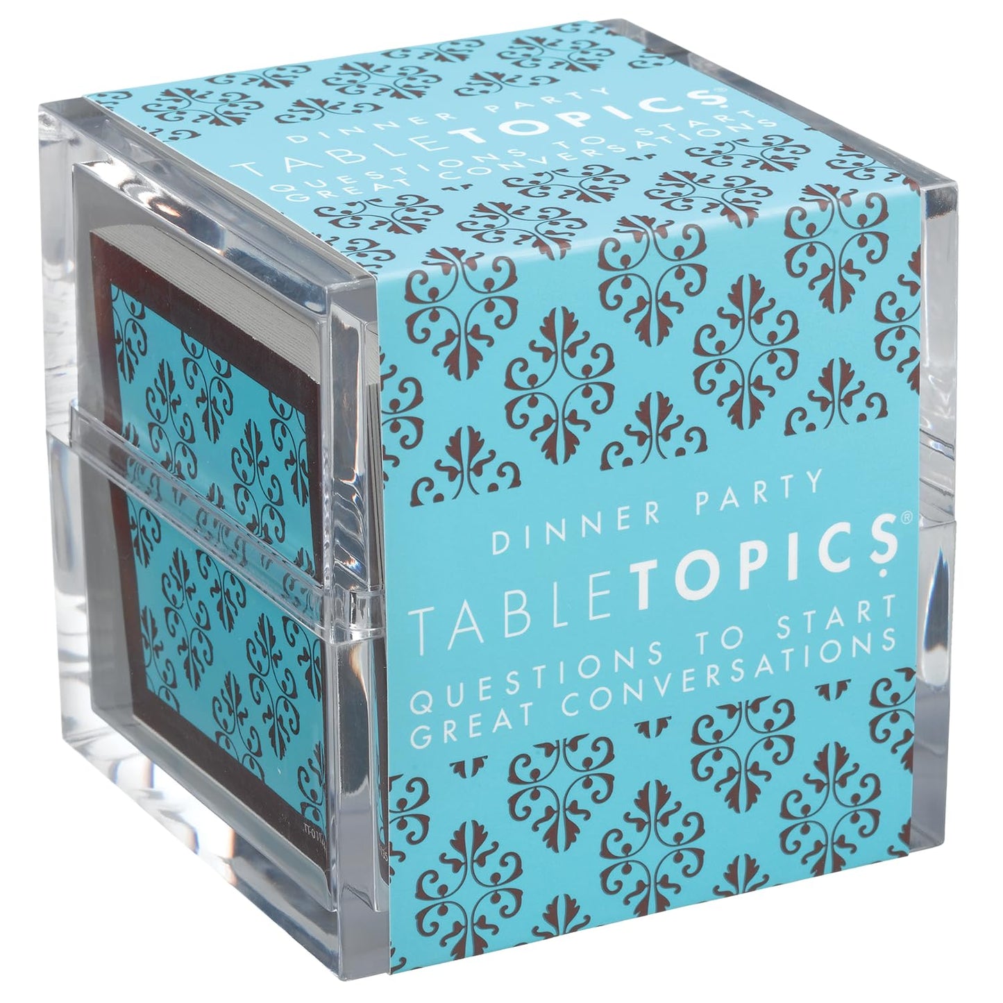 TableTopics Dinner Party Question Card Game - 135 Entertaining Conversation Starter Cards for Dinner Table with Adult Friends, Getting to Know You Game.