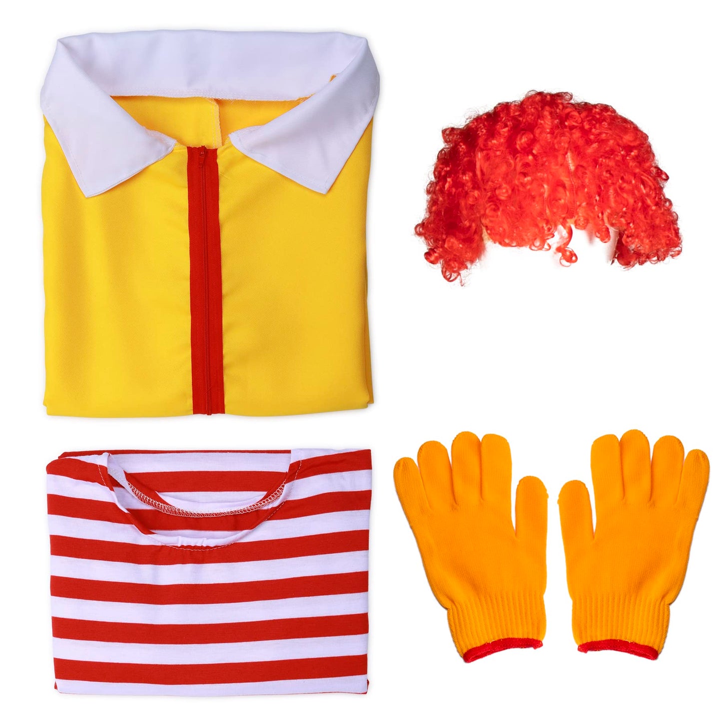 QiaoPkeb 4 PCS Boys Clown Costume - Kids Circus Cosplay Outfit for Halloween Carnival Party, Size Range 100-160CM (160CM)