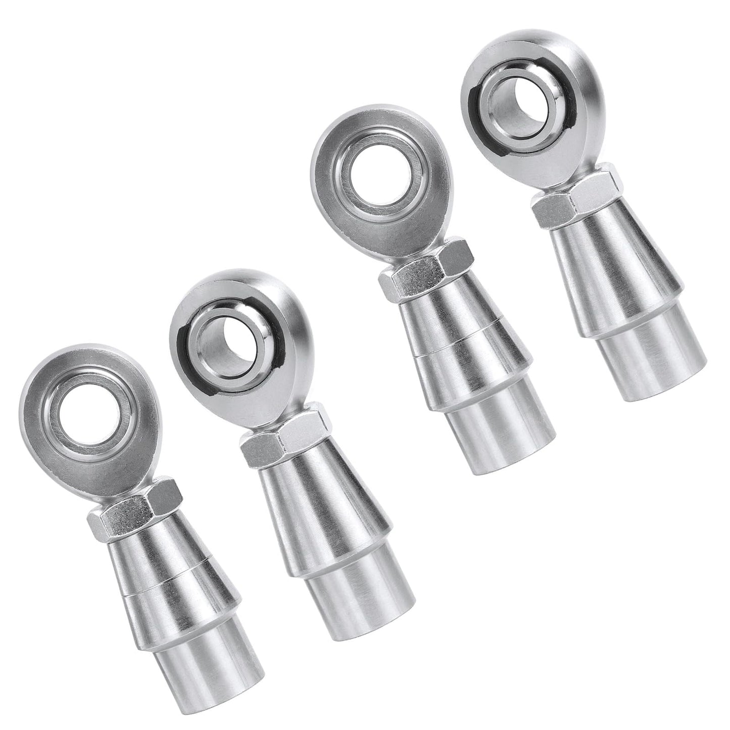 GaiRen 1/2” Heim Joints Kit, 0.5” Rod End Chromoly Joints Panhard Kit Right and Left Hand Thread with Jam Nut and Bung (2 Pair)