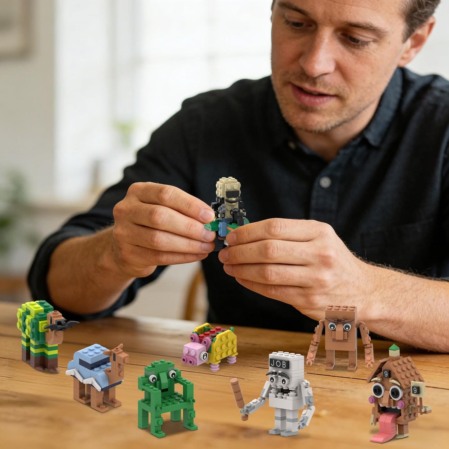 Myth Qholve Italian Brain Rot Unique Cartoon Characters Building Blocks 8 in 1 Educational & Entertaining Gift Idea for Adults