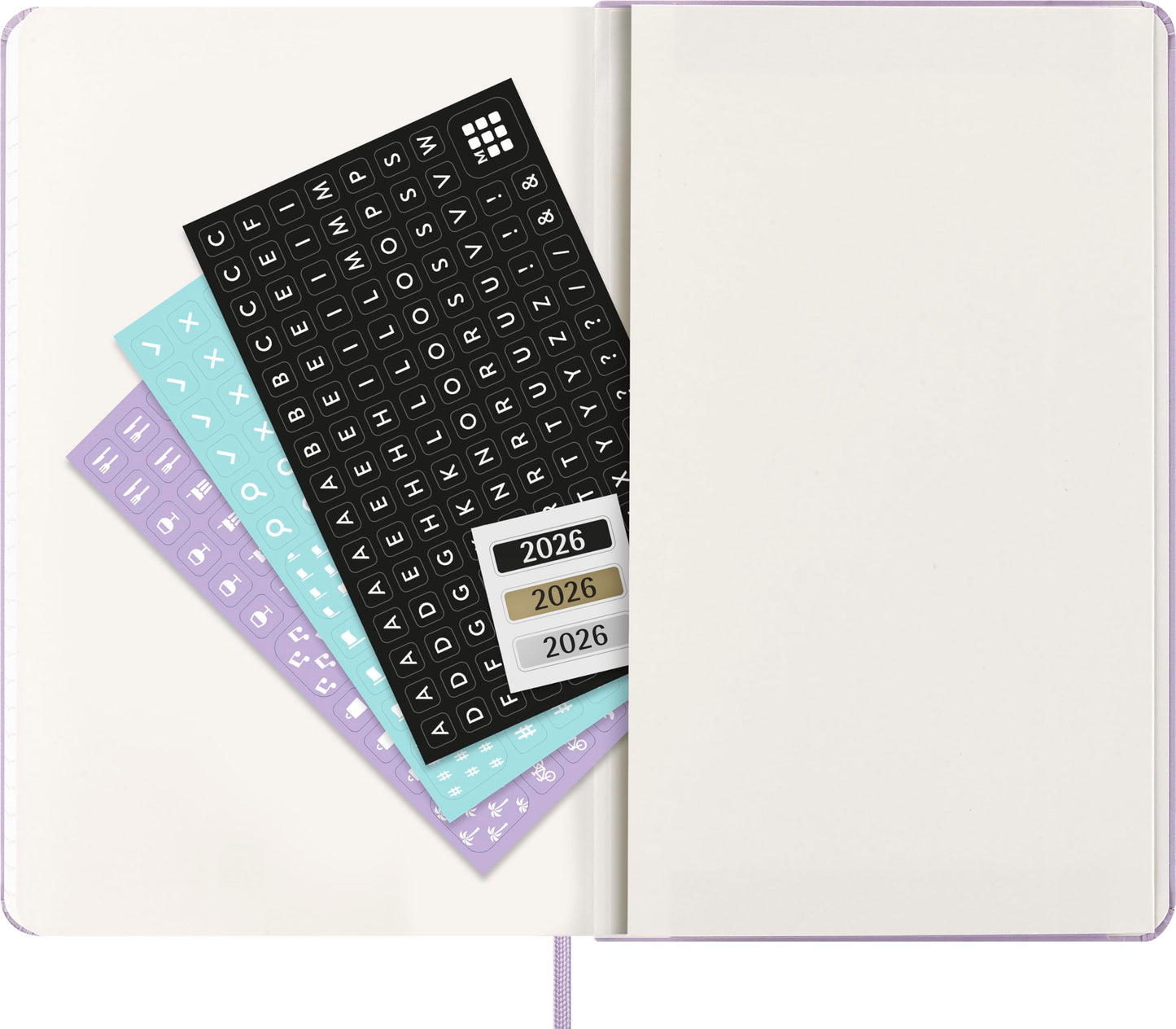 Moleskine Classic 12 Month 2026 Daily Planner, Hard Cover, Large (5" x 8.25"), Pastel Lilac, 400 pages