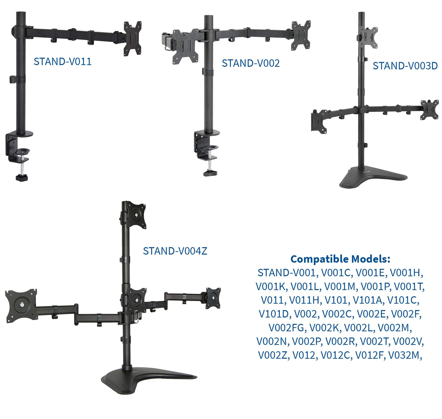 VIVO Black Fully Adjustable Dual Monitor Arm for Desk Mount Stand, Double Monitor Arm for 2 Screens up to 27 inches (PT-SD-AM02A)