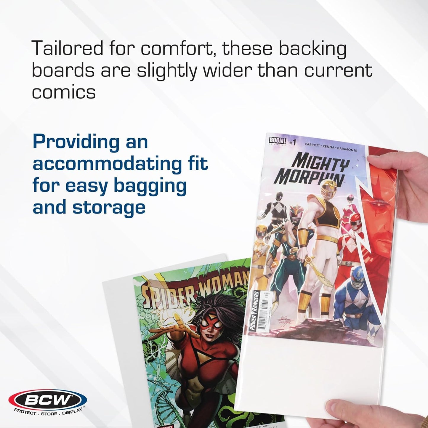 BCW Current Comic Book Backing Boards - 200 Pack | 24 pt., Coated, Buffered with 3% Calcium Carbonate | Precision Cut for Current Comic Bags | Long-Term Comic Book Storage