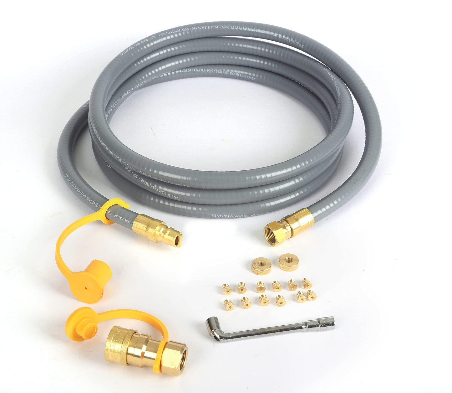 5249 Propane to Natural Gas Conversion Kit Compatible with Black-Stone 28" & 36" Griddles, 3/8" Natural Gas Hose Quick Connect Fitting,Grill Connectors for Patio Heater,Griddle, Outdoor NG/LP