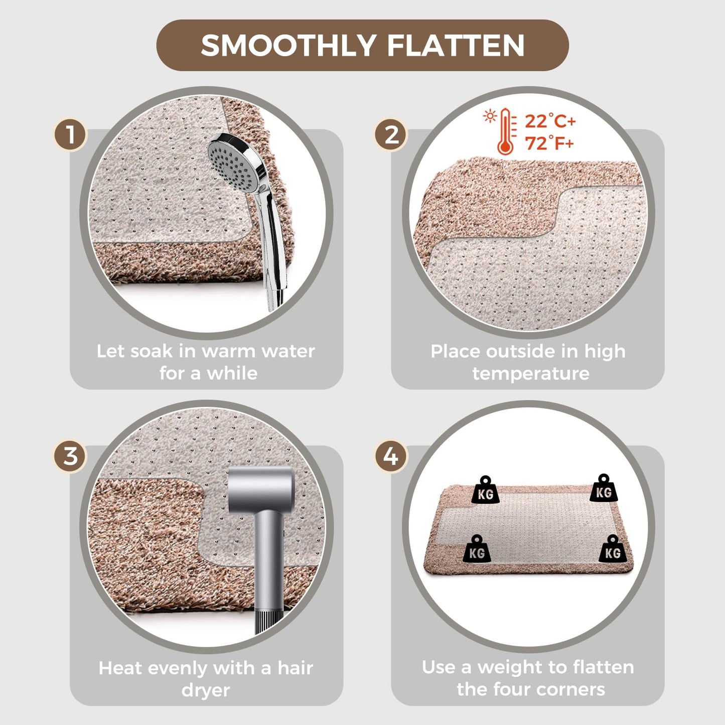 Office-Chair-Mat, Carpet-Floors，YOUKADA Desk Chair Mat, BPA and Phthalate Free, 75 x 120 cm/30 x 48 inches