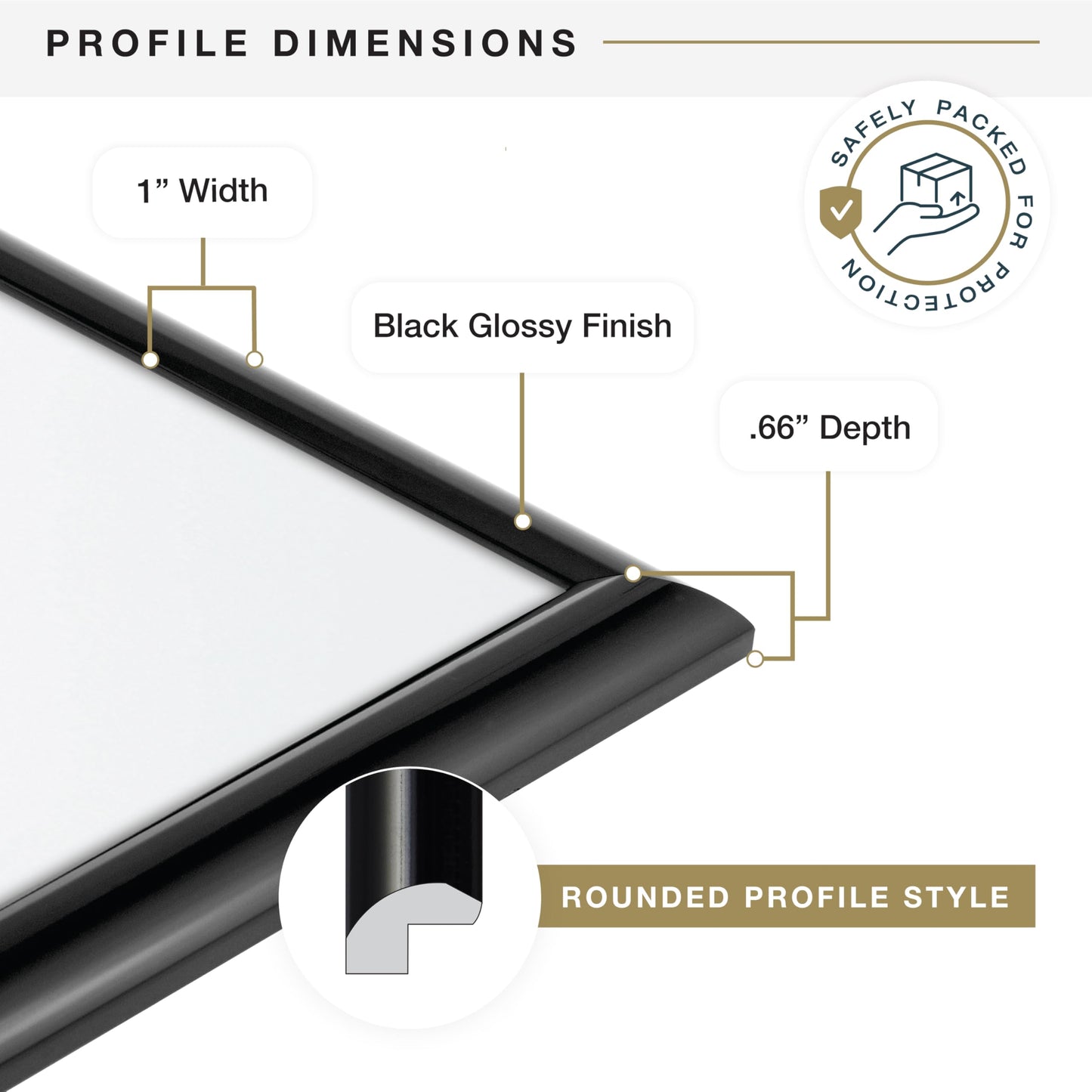 MCS 65549 Trendsetter Poster Frame, 24 by 36-Inch, Black