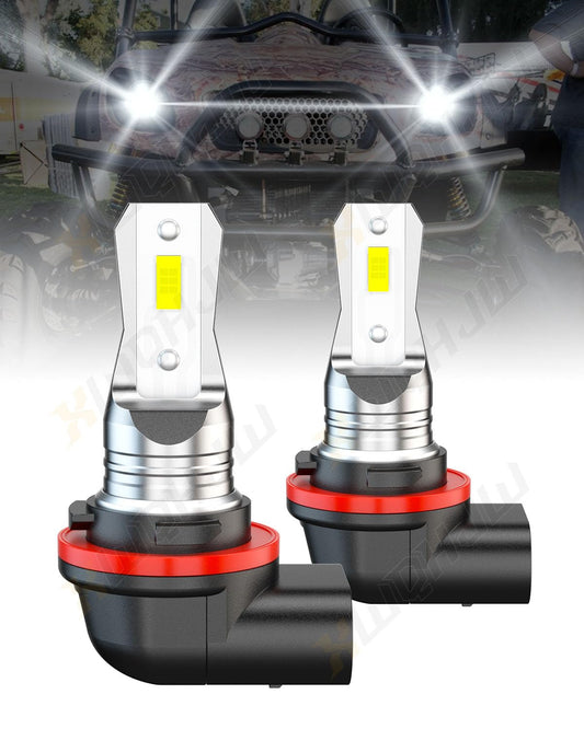 2 PCS HR3 LED Bulbs, For 34901-A21 92069-0019 34901HR3A21 ATV UTV Motorcycle Headlights High or Low Beam Fog Light DRL, 12PCS 3570 LED Chips, 6000K White Super bright, Halogen Replacement