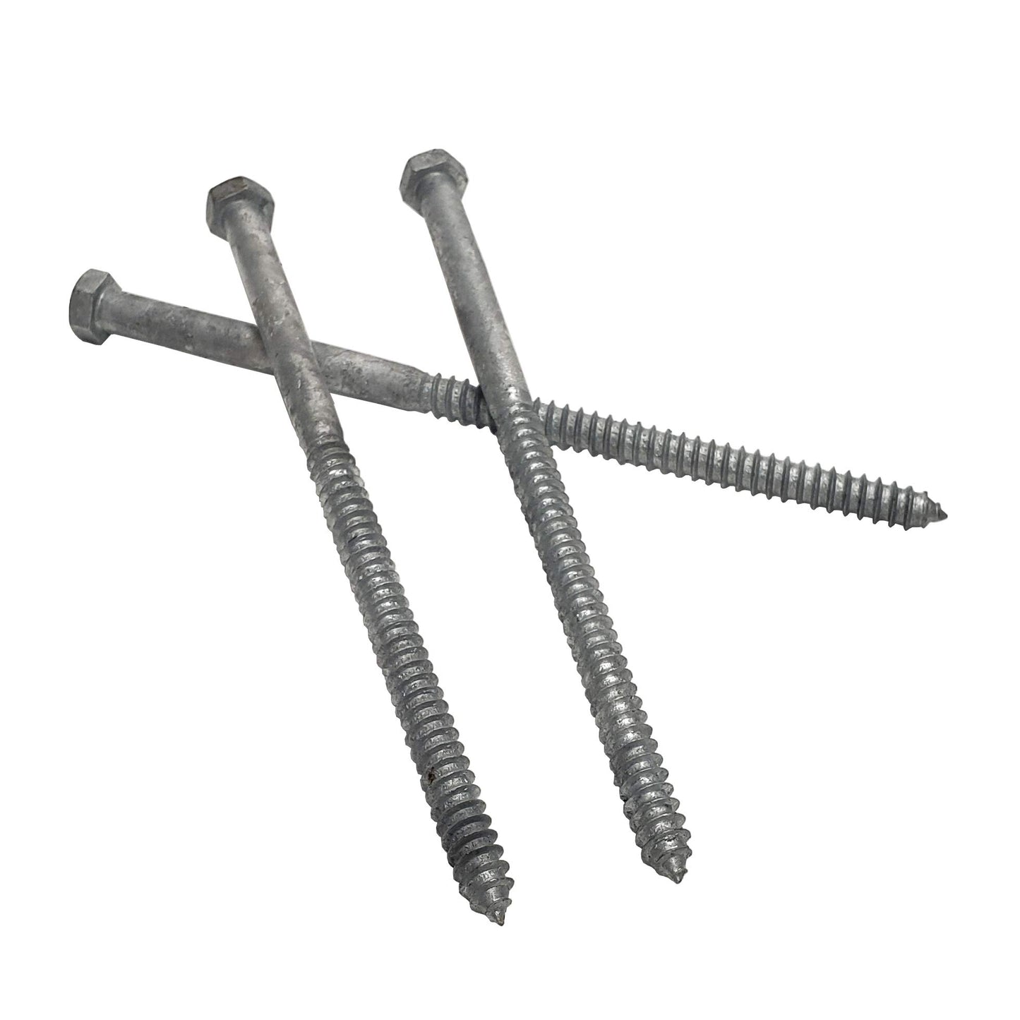 1/2" x 10" Lag Bolt Screws – HDG Hot Dip Galvanized Heavy-Duty Hex Head Lag Screws | A307 Steel Structural Timber Fasteners | Long Exterior Wood Bolts | 10pcs Box