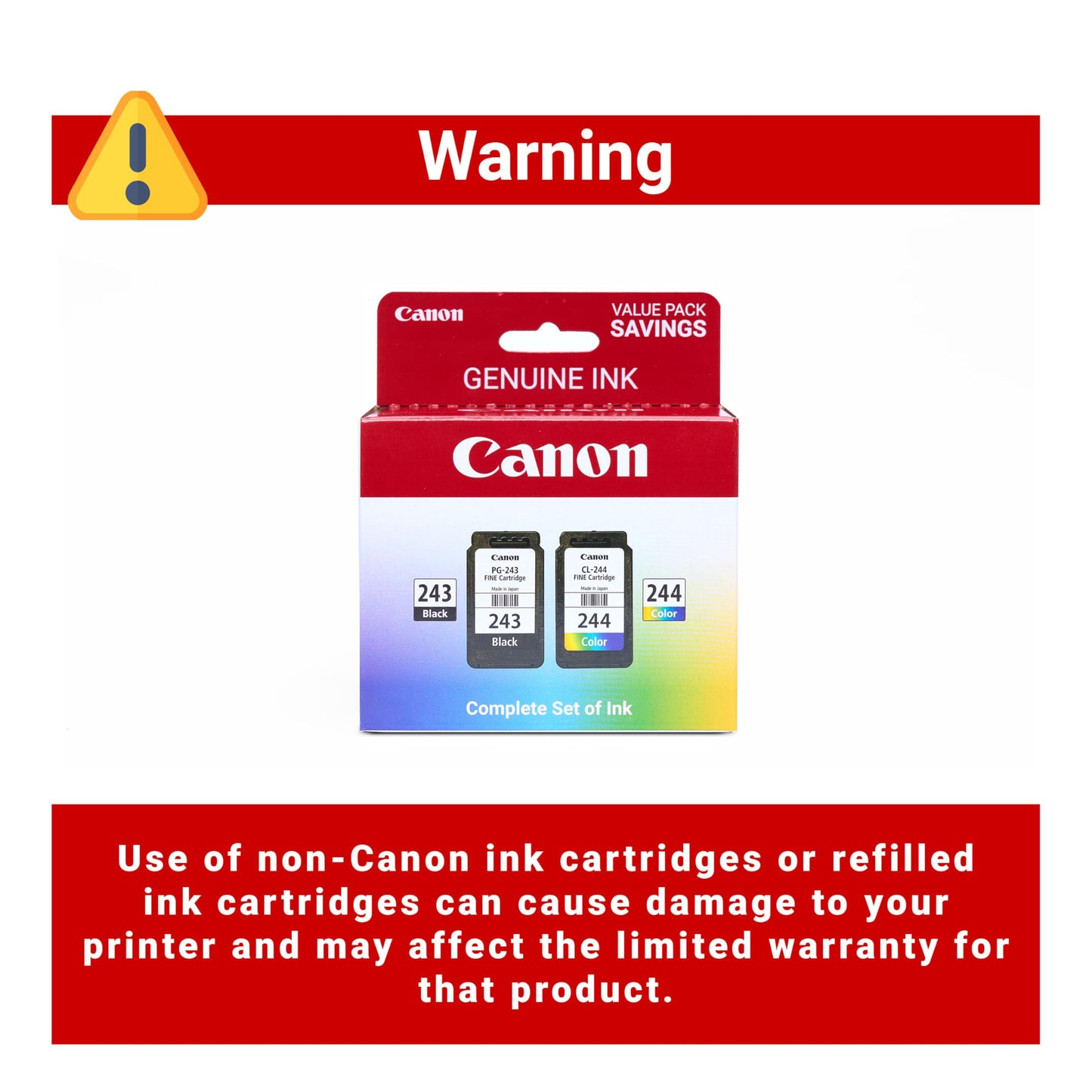 Canon PG-243/ CL-244 Ink Multi pack, Compatible to TR4520, MX492, MG2520, MG2922, TS302 and TS202 Printers