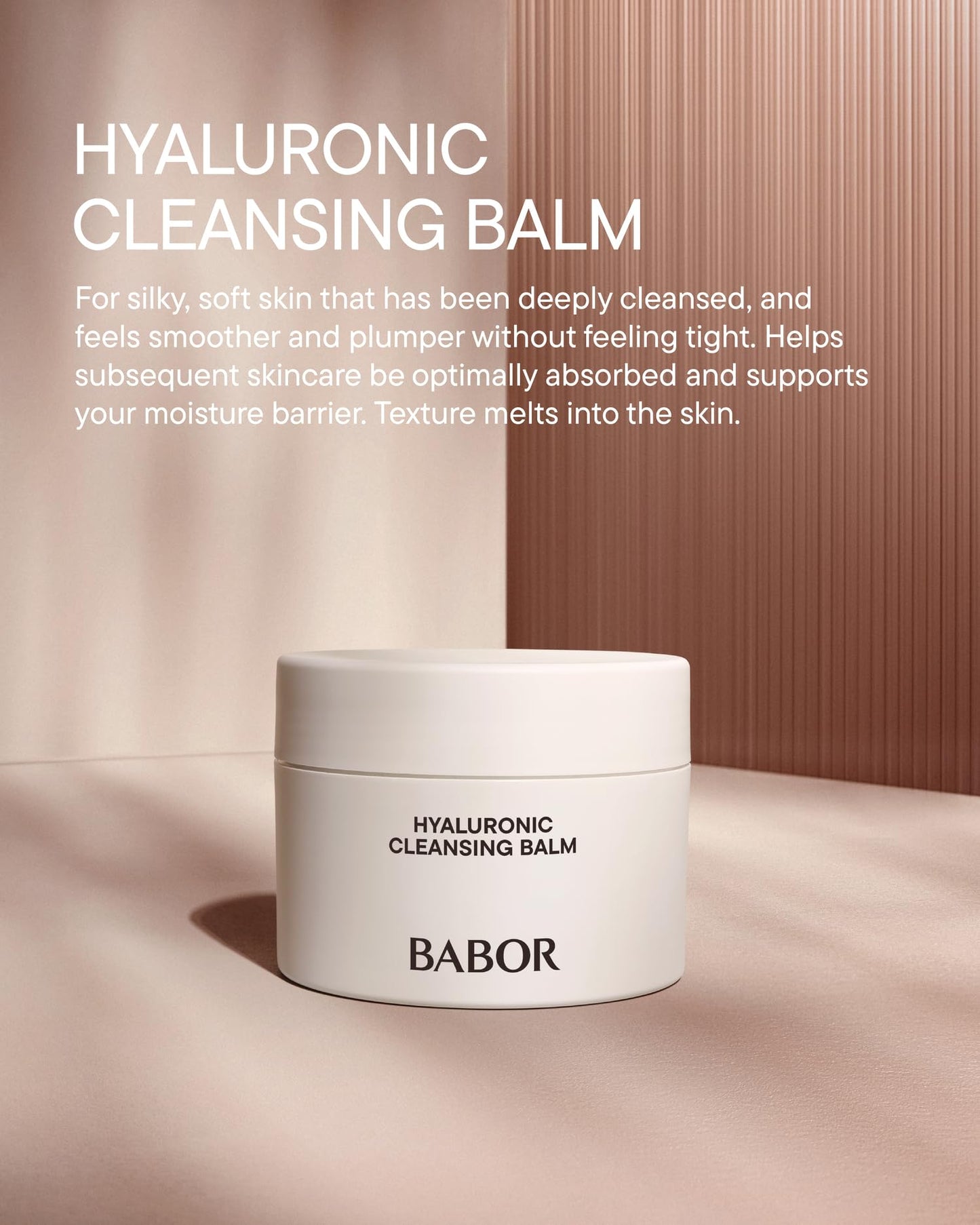 BABOR Hyaluronic Cleansing Balm to Oil for Demanding Skin, Gentle Cleansing for Face Infused with Hyaluronic Acid to Hydrate Skin, 150 ml