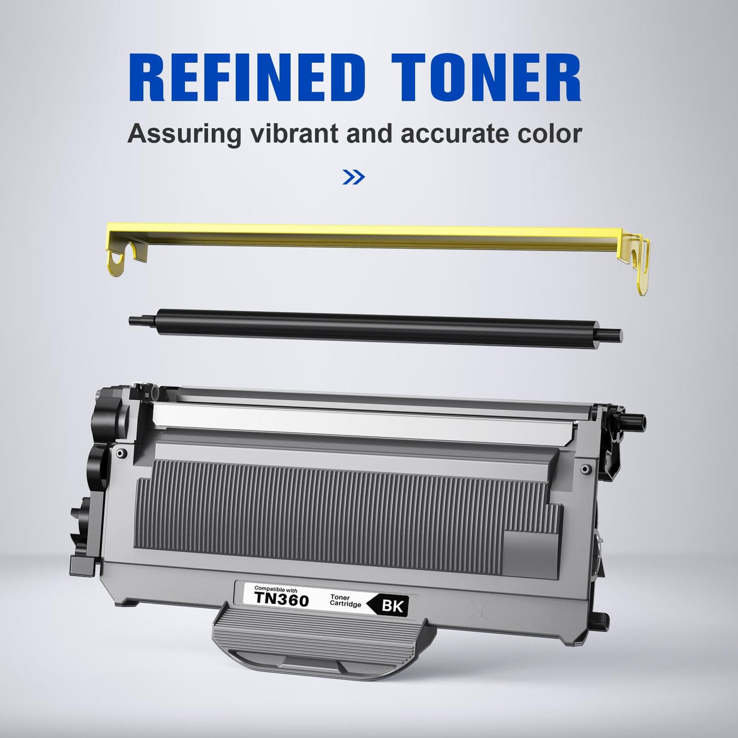 TN360 TN 360 Compatible Toner Cartridges Replacement for TN360 TN-360 TN330 Work with MFC-7340 MFC-7345N MFC-7440N MFC-7840W HL-2140 HL-2170W DCP-7030 DCP-7040 Printer (2 Black