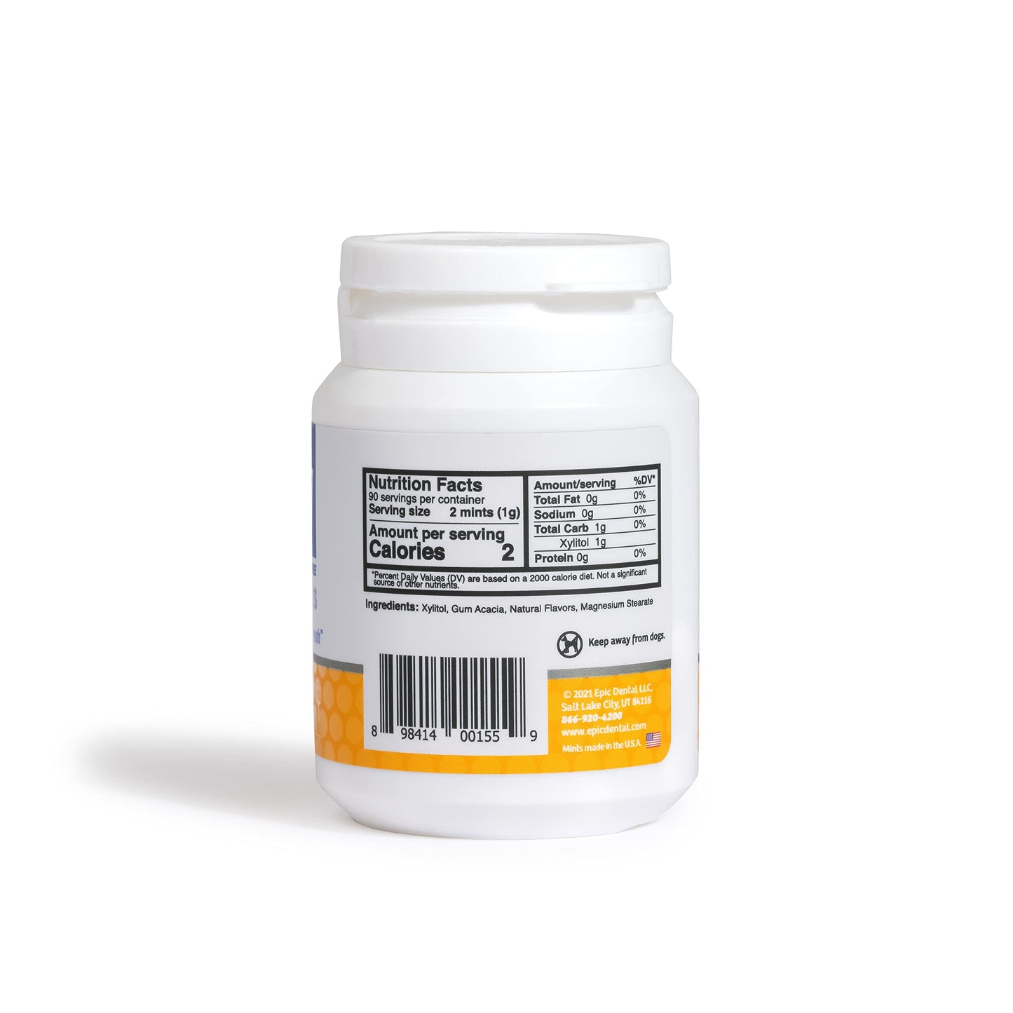 Xylitol Mints by Epic Dental - 180 mints, Fresh Fruit
