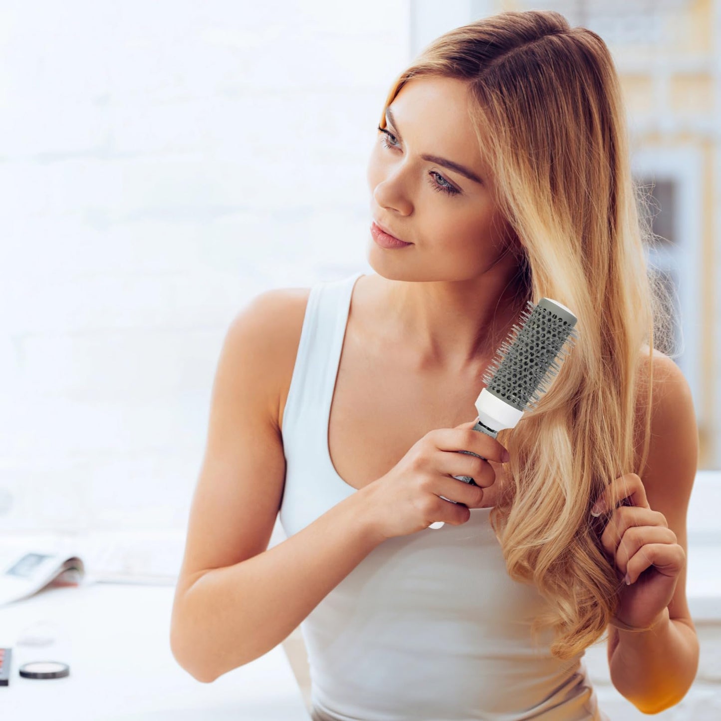 1 Round Hair Brush Set 3 PCS Round Hair Brushes, Hair Brush Set for Blow Drying