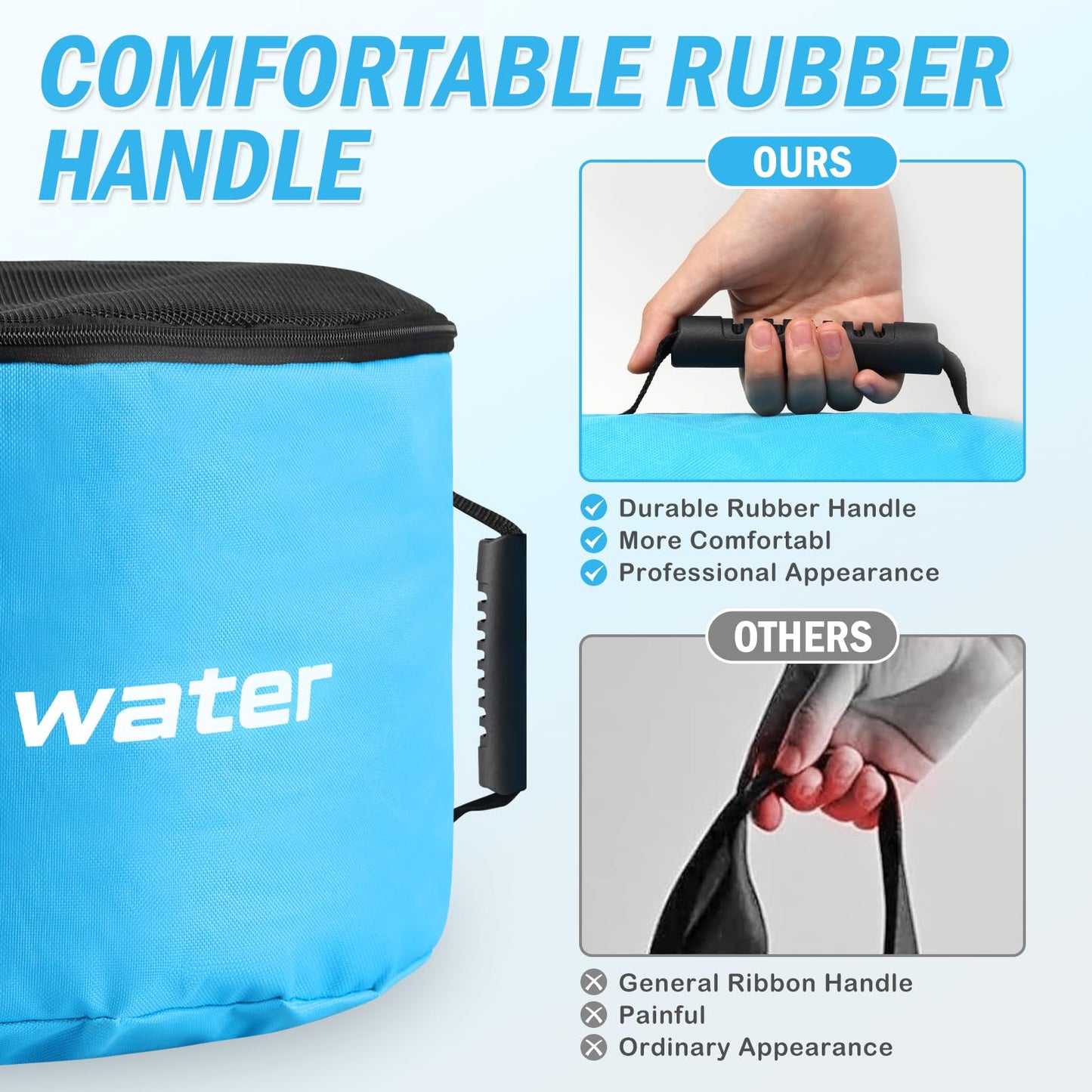 5 Pack RV Sewer Hose Storage, Visible Cover and Two-Way Zipper RV Hose Storage Bags, Waterproof RV Accessories Utility Bag Organizer for Garden Fresh Water Hoses Electrical Cords Camper Tools