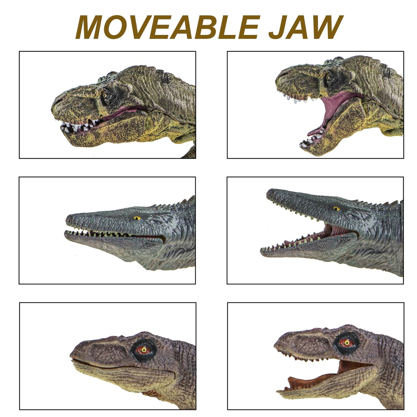 LAVESOM 6PCS Jumbo Dinosaur Toy Set, Realistic Dinosaur Toys for Kids - Large Dino Playset for Boys and Girls 3 4 5 6 7 Year Old Children Birthday Dinosaur Lovers
