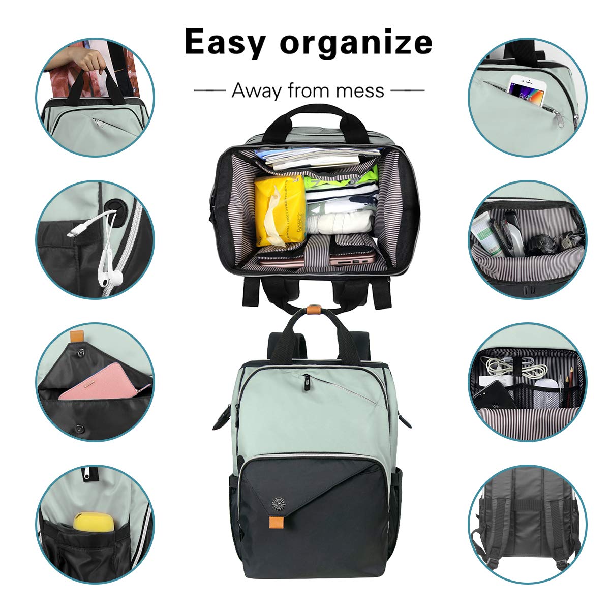 Hap Tim Laptop Backpack Women, Travel Backpack for Women,Work Backpack for Women, School Backpack, Nurse Backpack(CA7651-GB)