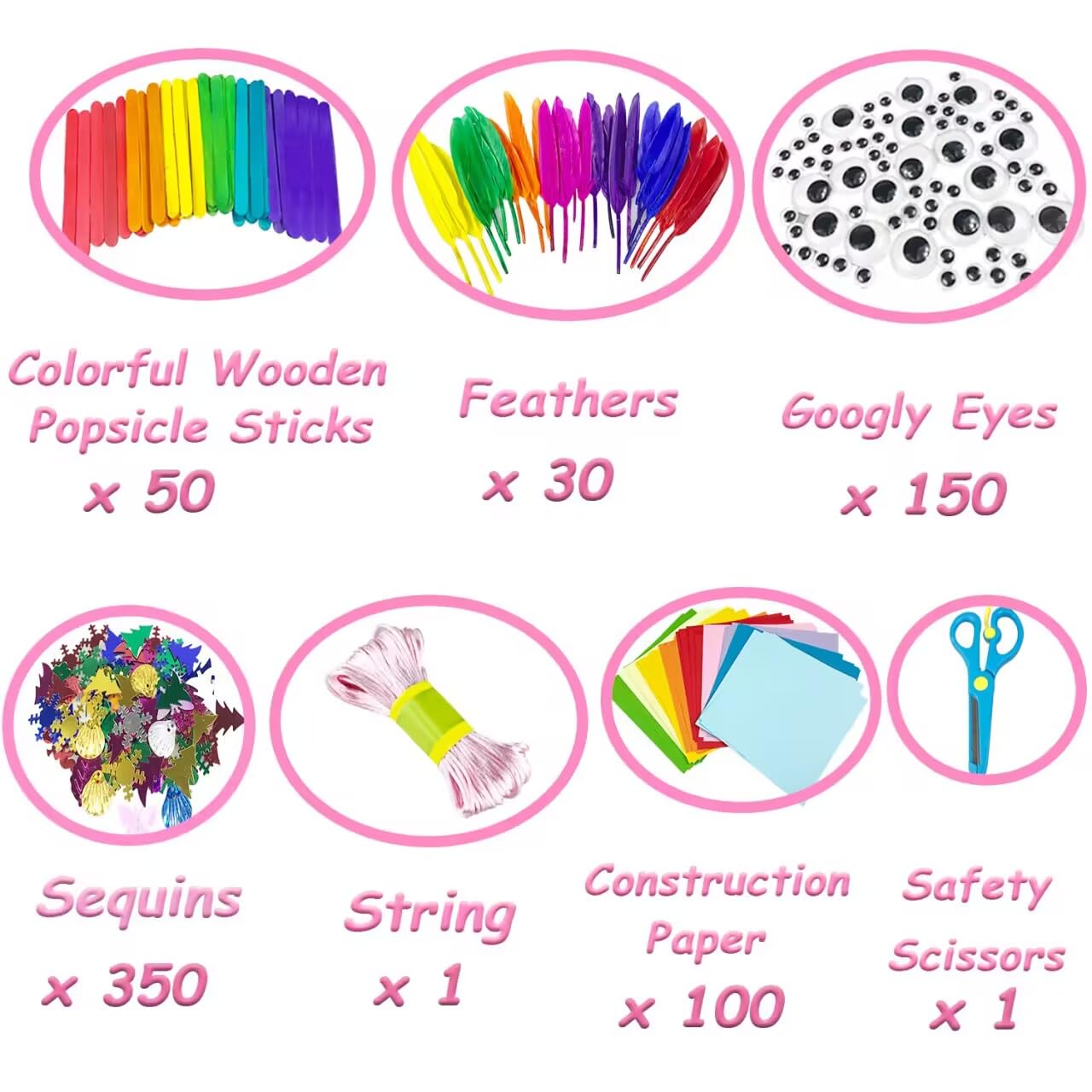 3000Pcs Arts and Crafts Supplies for Kids Crafts for Girls 8-12 Craft Kit with Pipe Cleaners Beads Crafts for Kids DIY School Supplies Set Crafting Box for Girls Boys Age 4-6, 6-8, 8-12 years Gifts