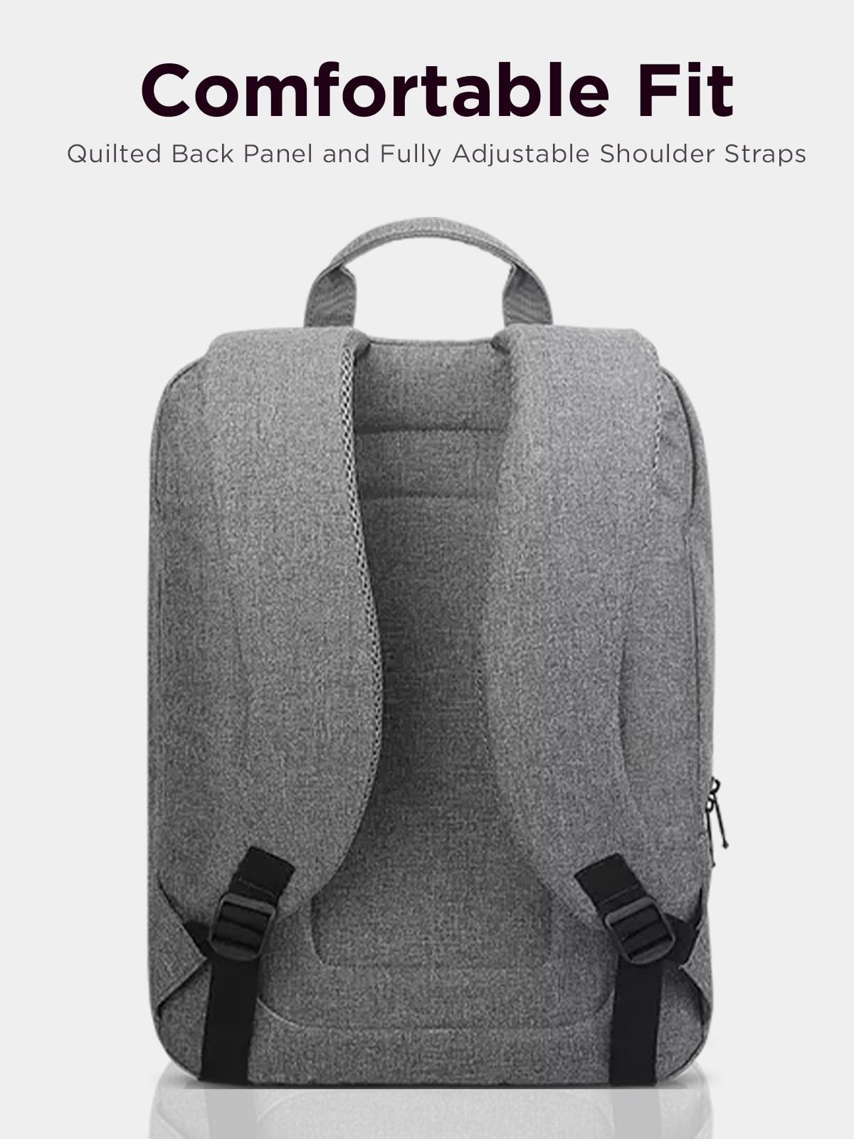 Lenovo Casual Laptop Backpack B210-15.6 inch - Padded Laptop/Tablet Compartment - Durable and Water-Repellent Fabric - Lightweight - Grey