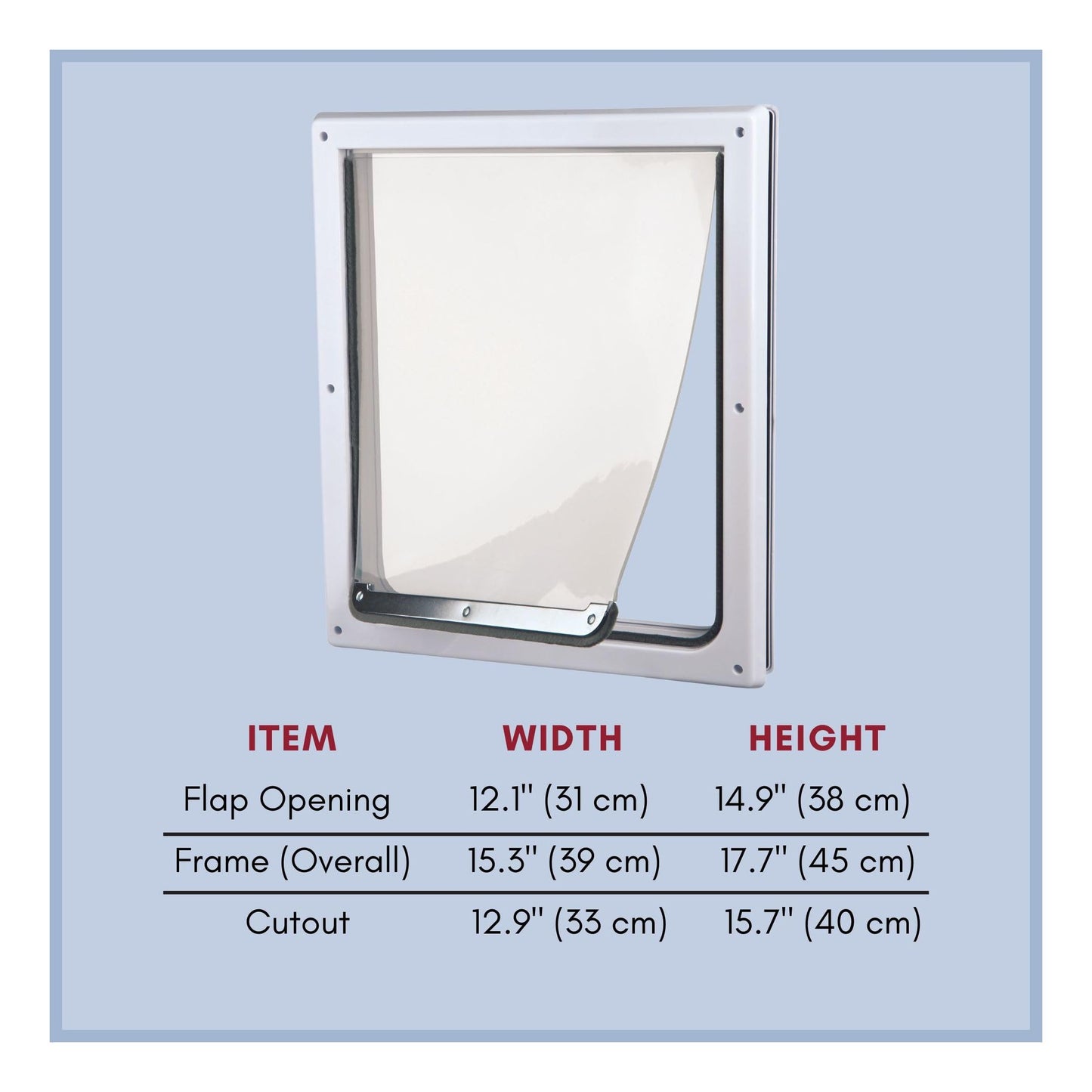 Trixie Pet Products 2-Way Locking Dog Door, Medium to X-Large Dogs, White