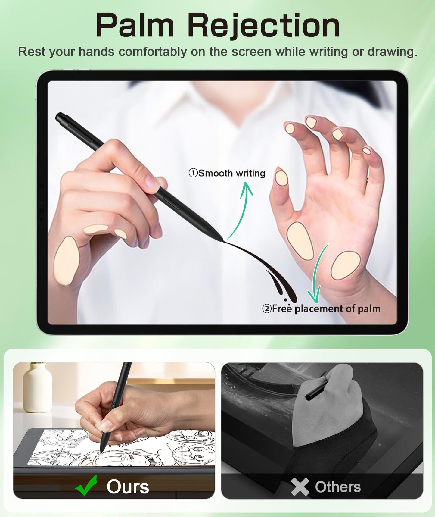 Ciscle Magnetic EMR Stylus Pen for Remarkable 2, with Eraser and 5 Pen Tips, 4096 Pressure Levels, Palm Rejection, Tilt Support, Replacement Digital Pen for Remarkable/Samsung/Wacom/Onyx EMR Devices