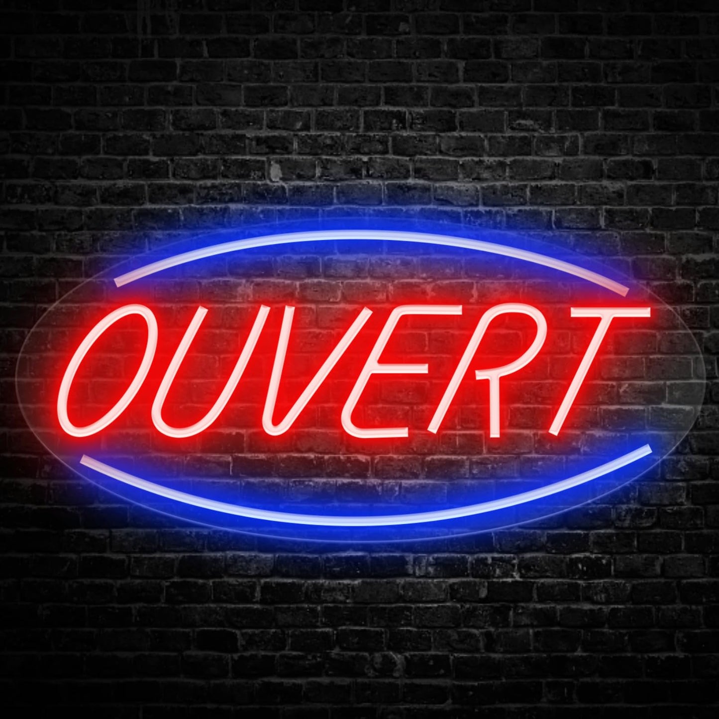 Signe Ouvert Pour les entreprises, Led Open Signs for Business with Adapter. Light up Open Signs, Open Closed Signs. Bright Open Neon Lights Sign16.5"x9"